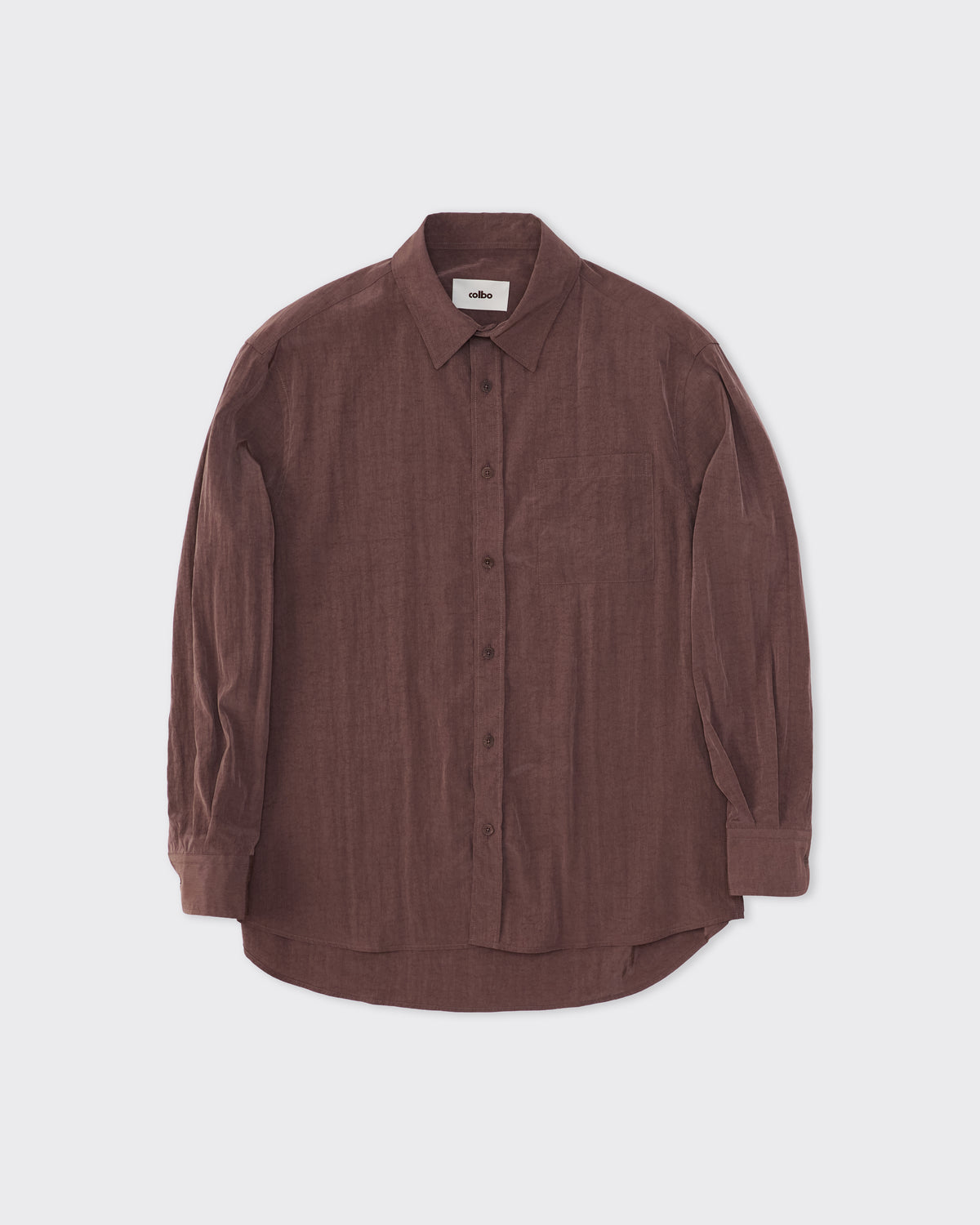 Colbo TK Shirt in mauve washed lyocell, front, flat lay