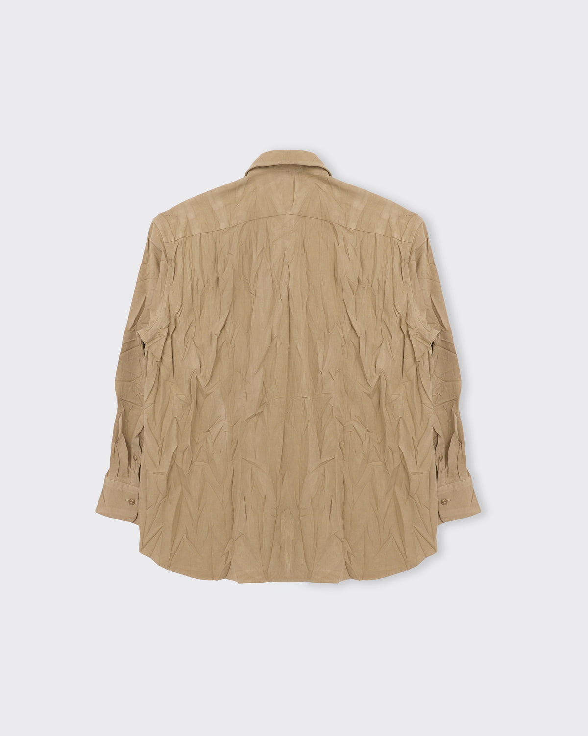Yoko Sakamoto Regular Collar Shirt in beige, back