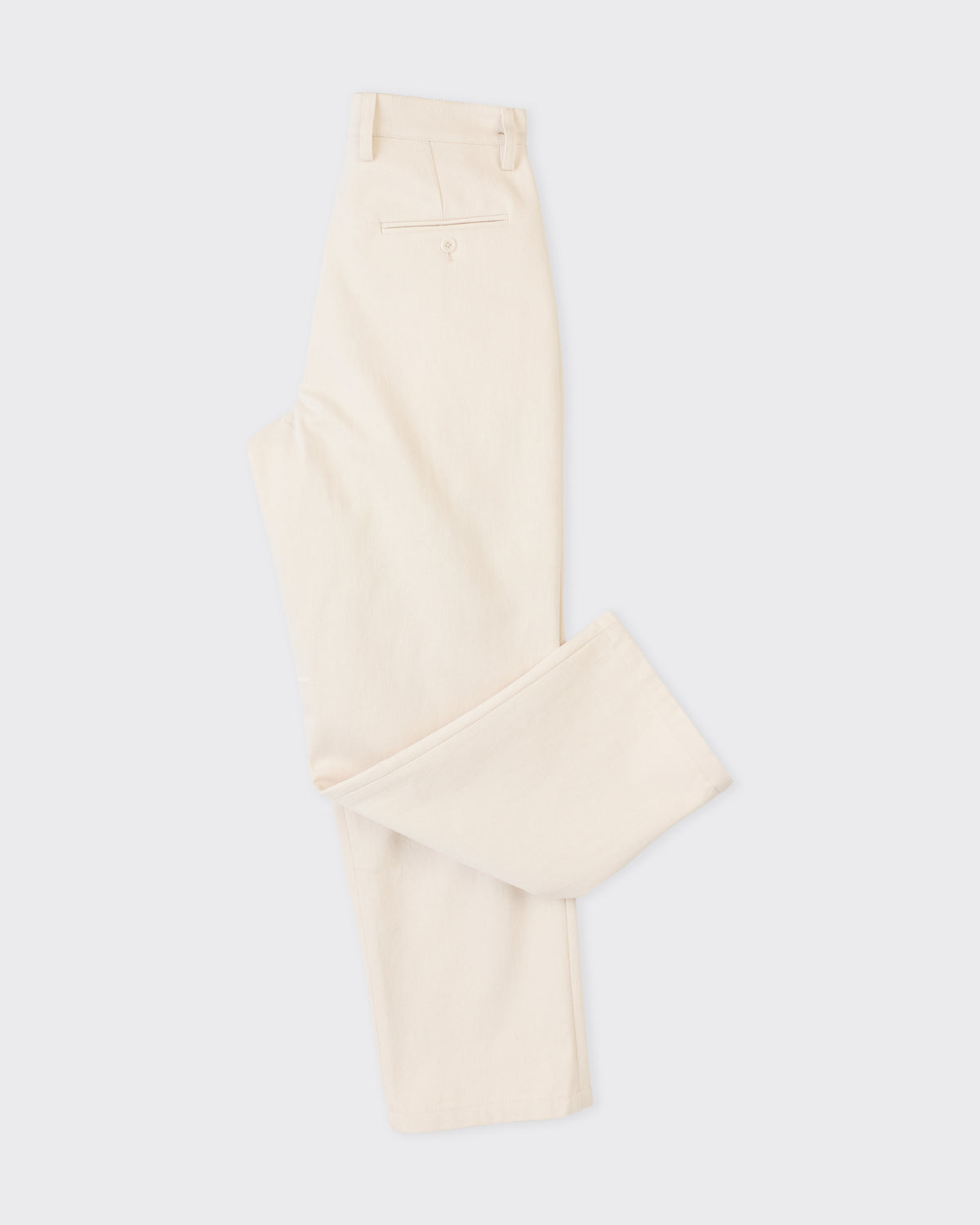Colbo Double Pleat Pants in natural raw denim, side