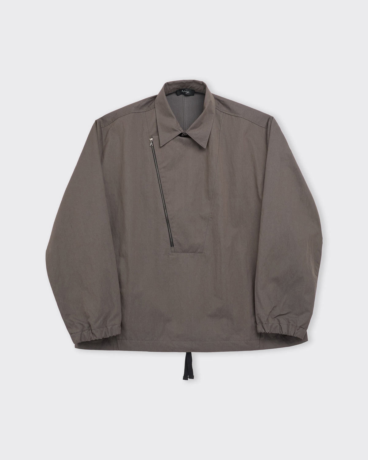 Wanze Zip Collar Smock in iron, front