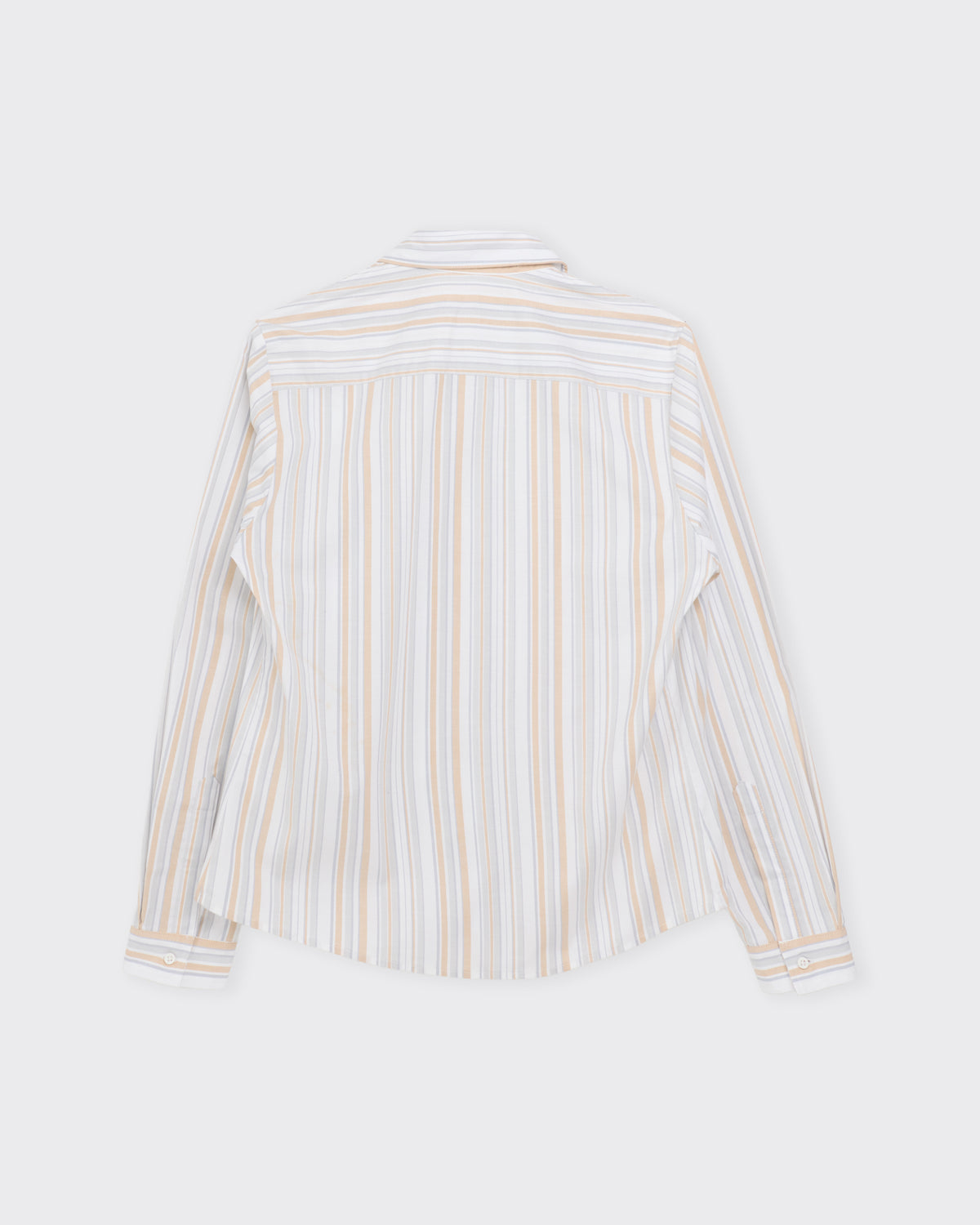 Small Talk Studio Western Dress Shirt in faded multi stripe, back