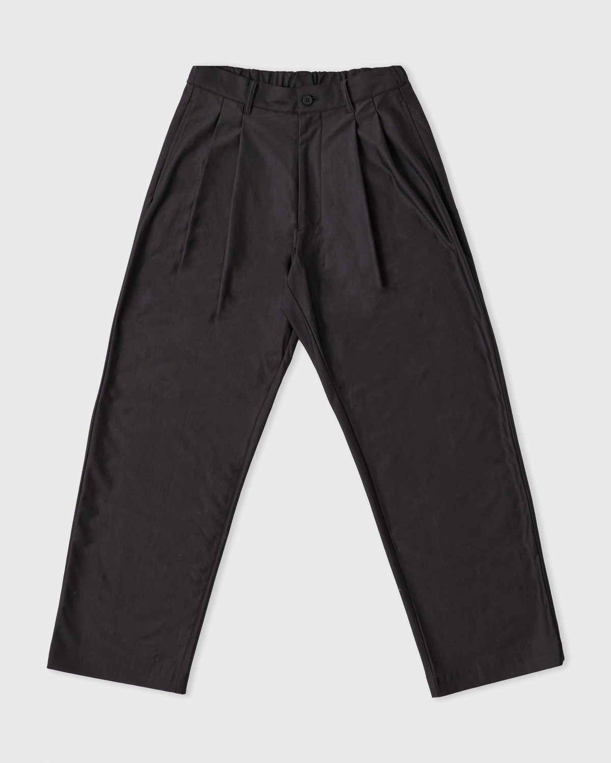Kanemasa Phil Wool Trousers in brown wool blend, front, flat lay