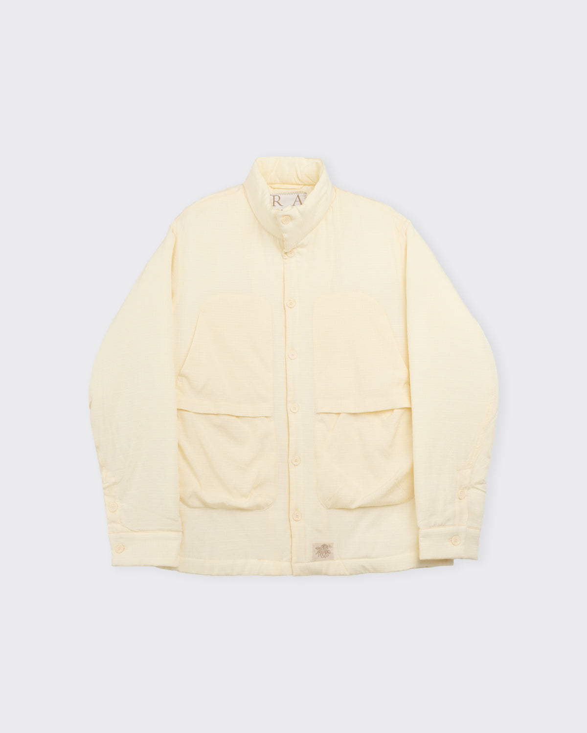 Ranra Epitome Wool Silk Padded Overshirt in pristine, front