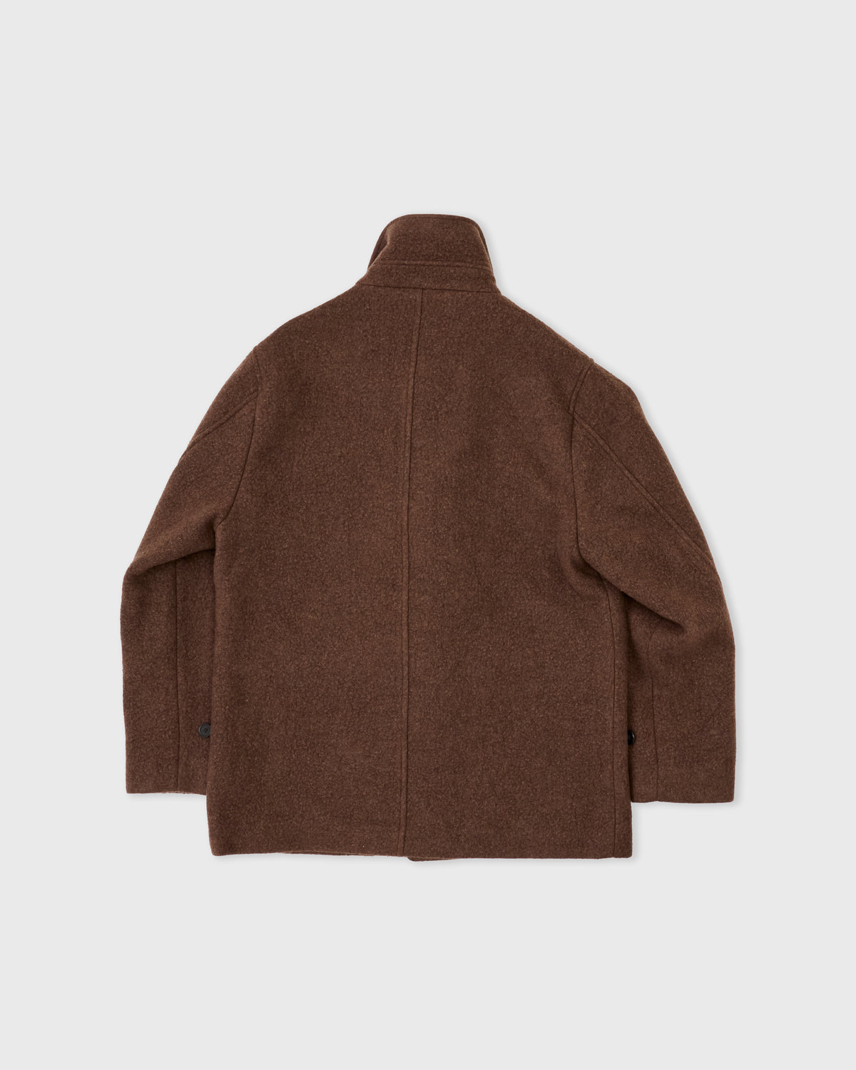 Another Aspect Coat 1.0 in brown wool-cashmere, back, flat lay