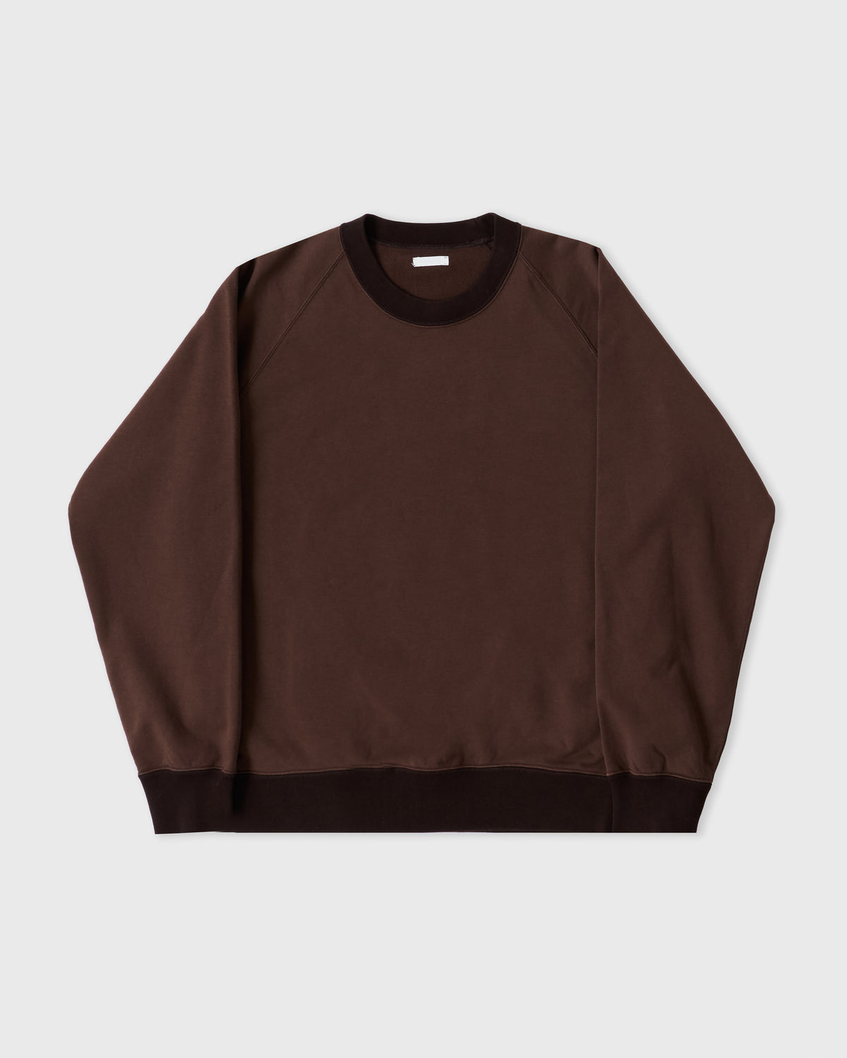 Kanemasa Phil Raglan Pullover in brown, front, flat lay