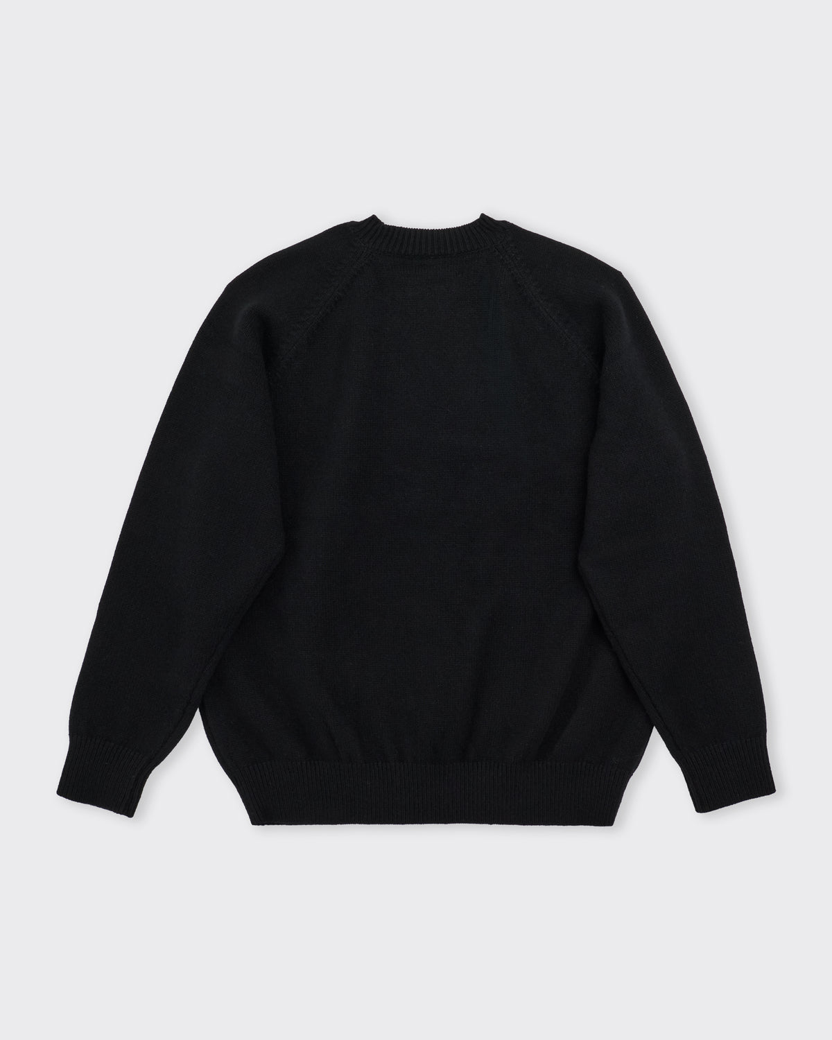 Yoko Sakamoto Raglan Crew Neck Knit in black, back