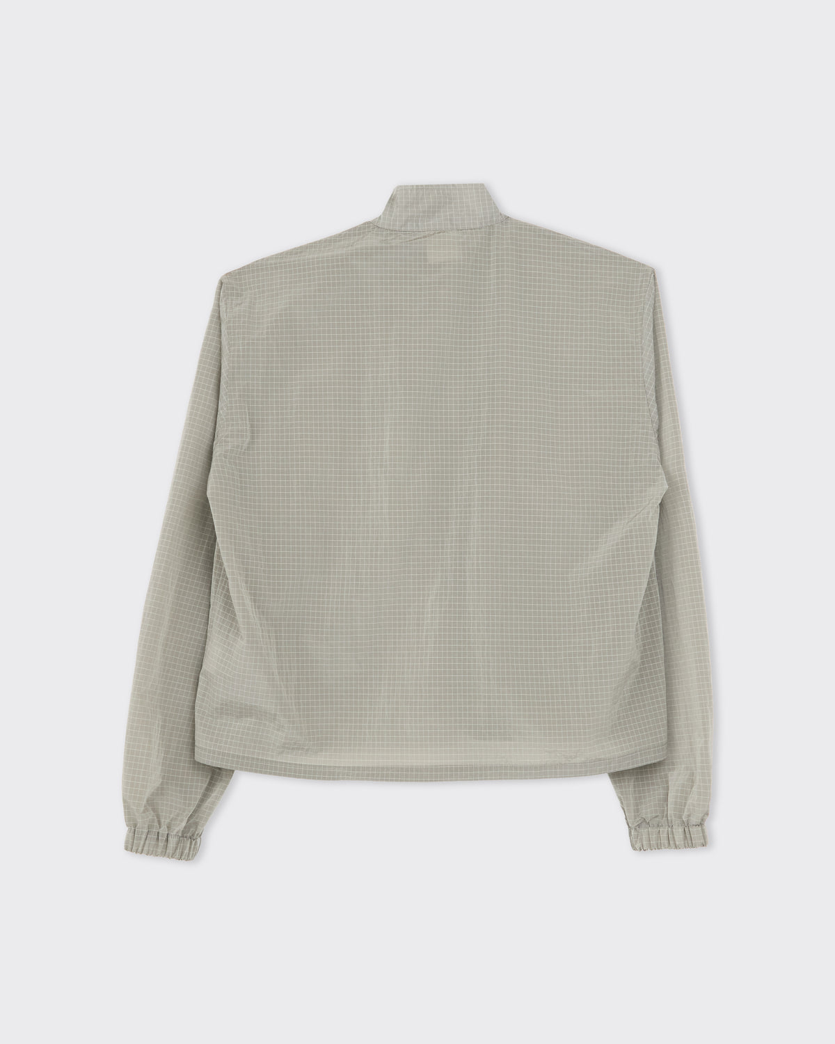 Colbo Track Jacket in sage grid, back