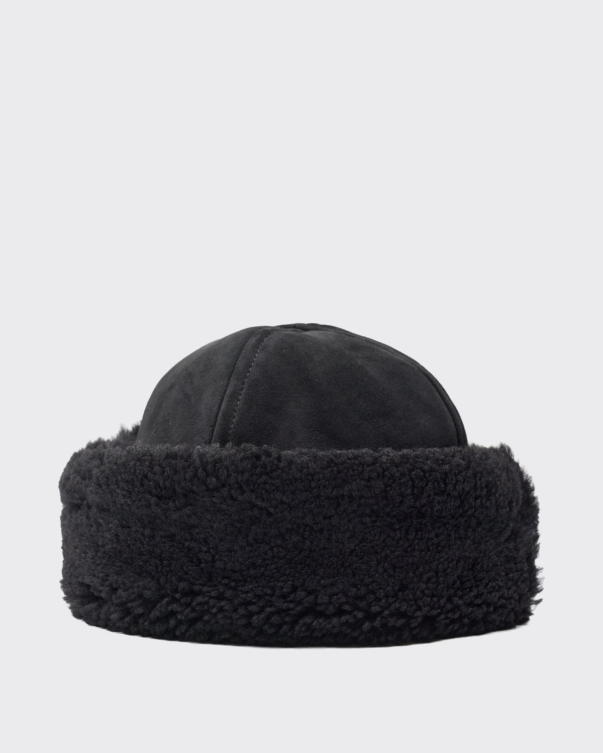 Cawley Suede Back Curly Hair Cap in black, side