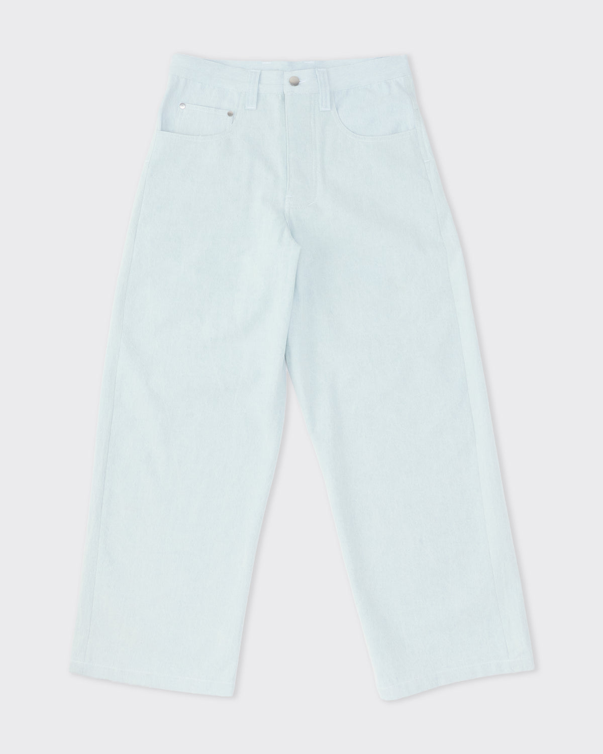 Colbo Big Pocket Denim in summer blue cotton, front, flat lay