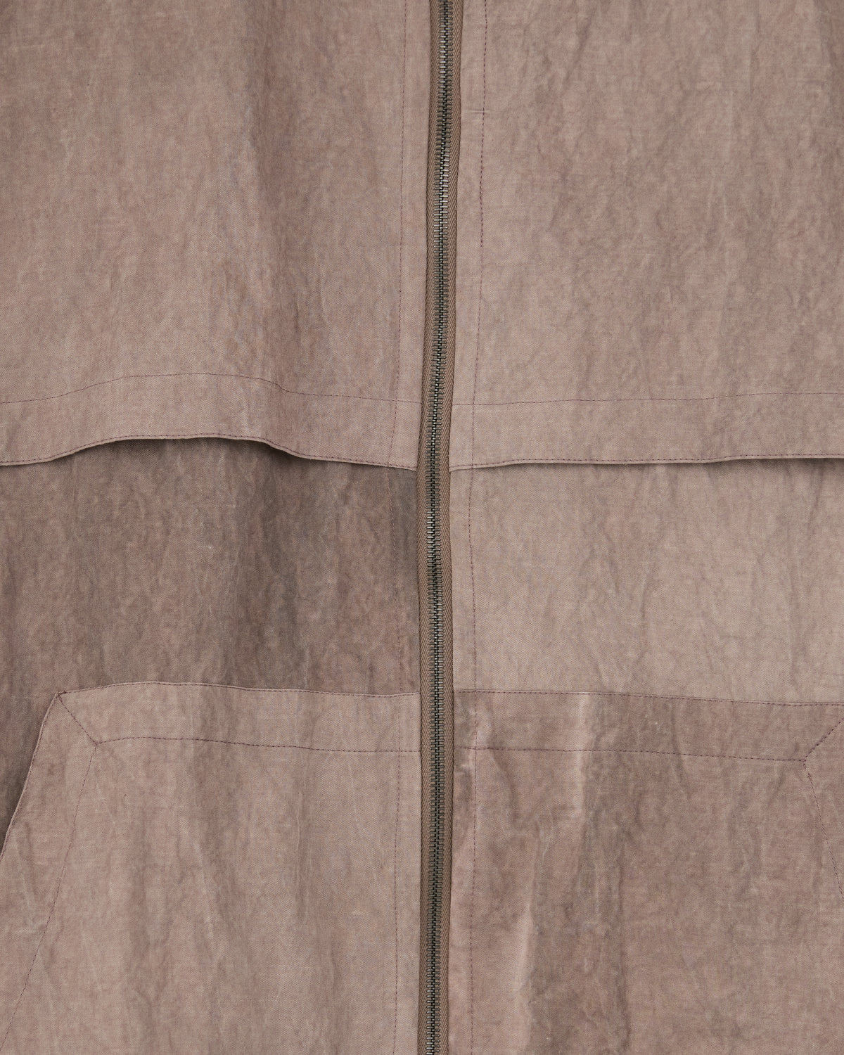 Colbo Mel Jacket in washed brown metal, detail