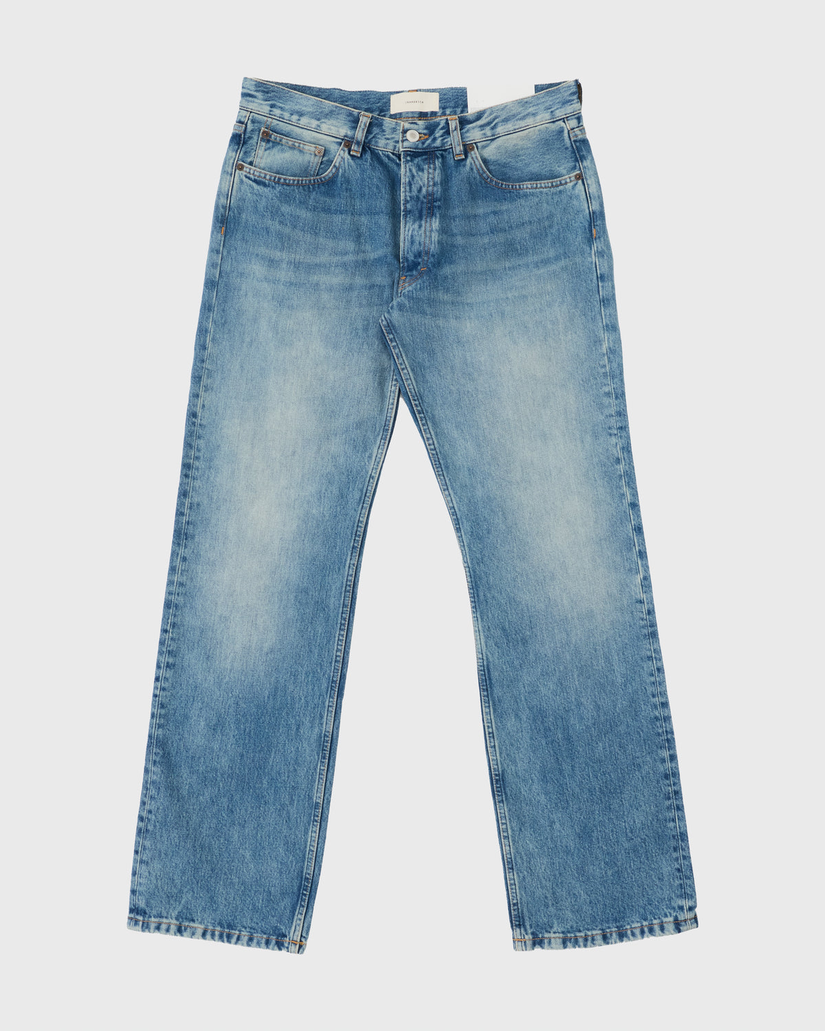 Jeanerica Arrow in light fresco denim, front, flat lay