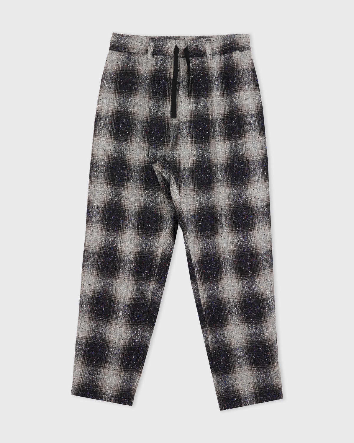 Polyploid Night Wear Pants in charcoal check, front