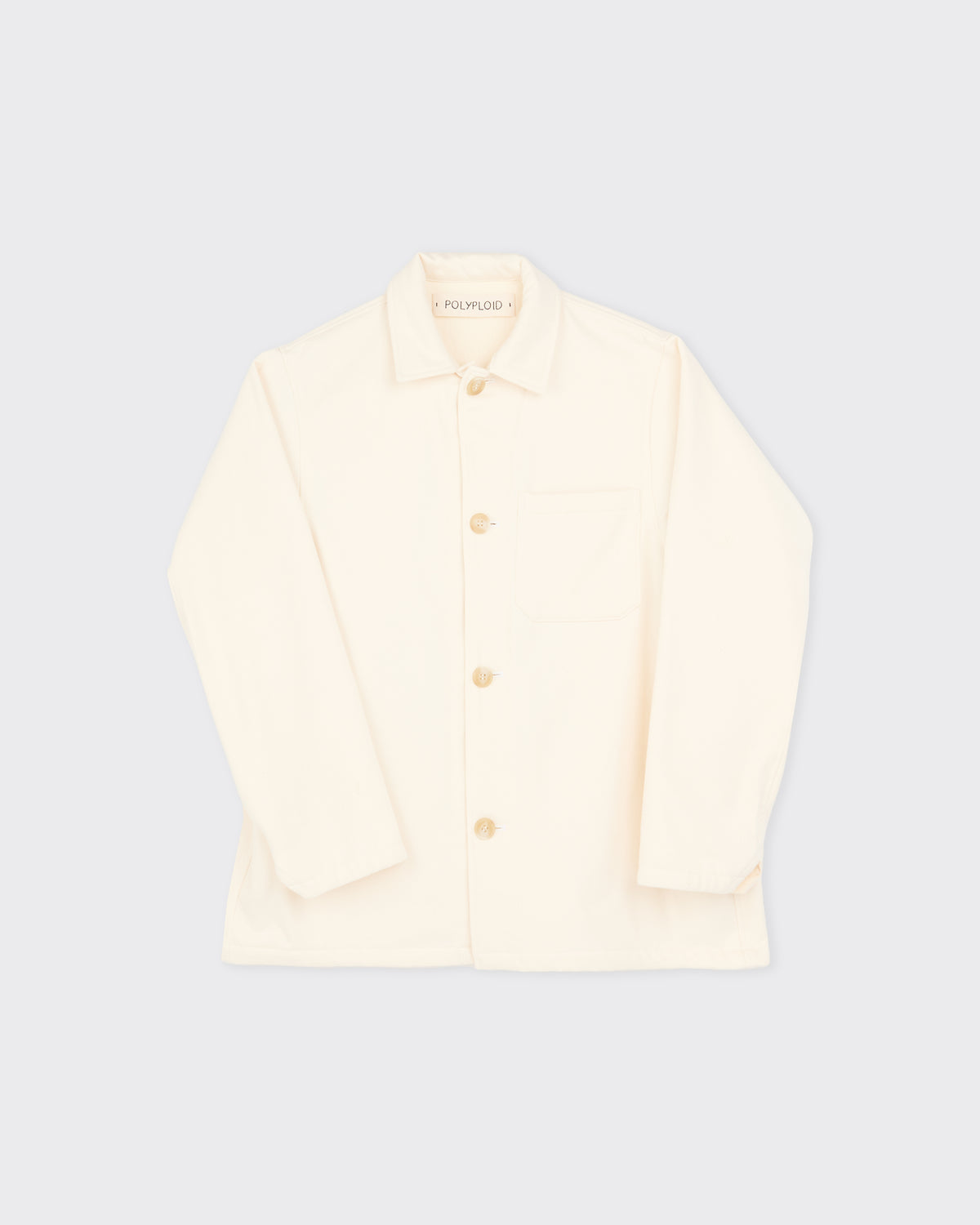 Polyploid Night Wear Shirt in off white, front