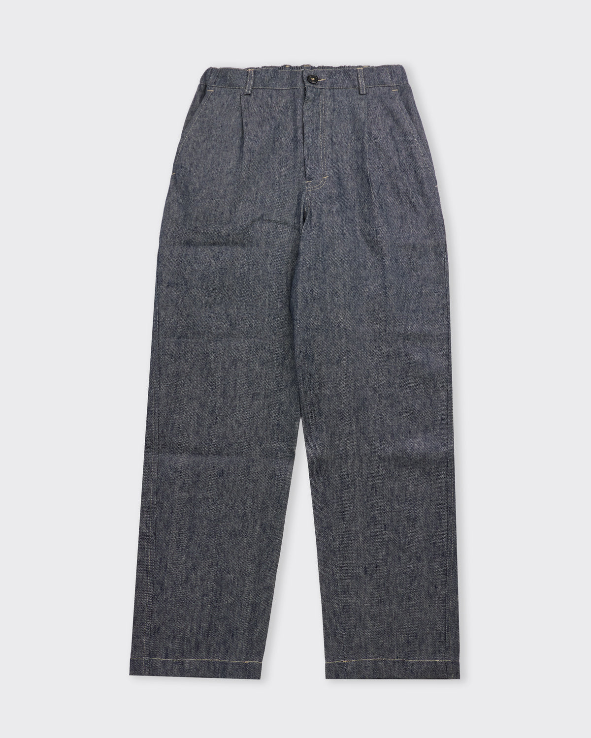 Wanze Easy Trouser in linen cotton denim, front