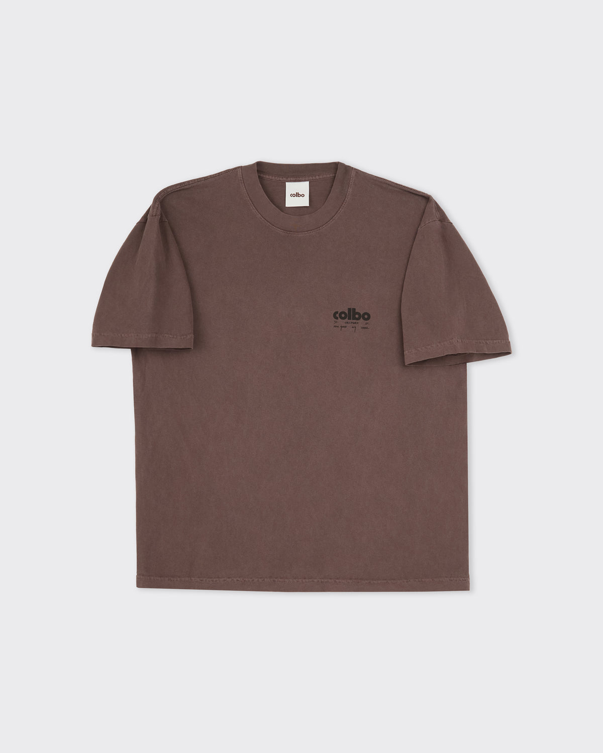Colbo Logo T in dark brown, front