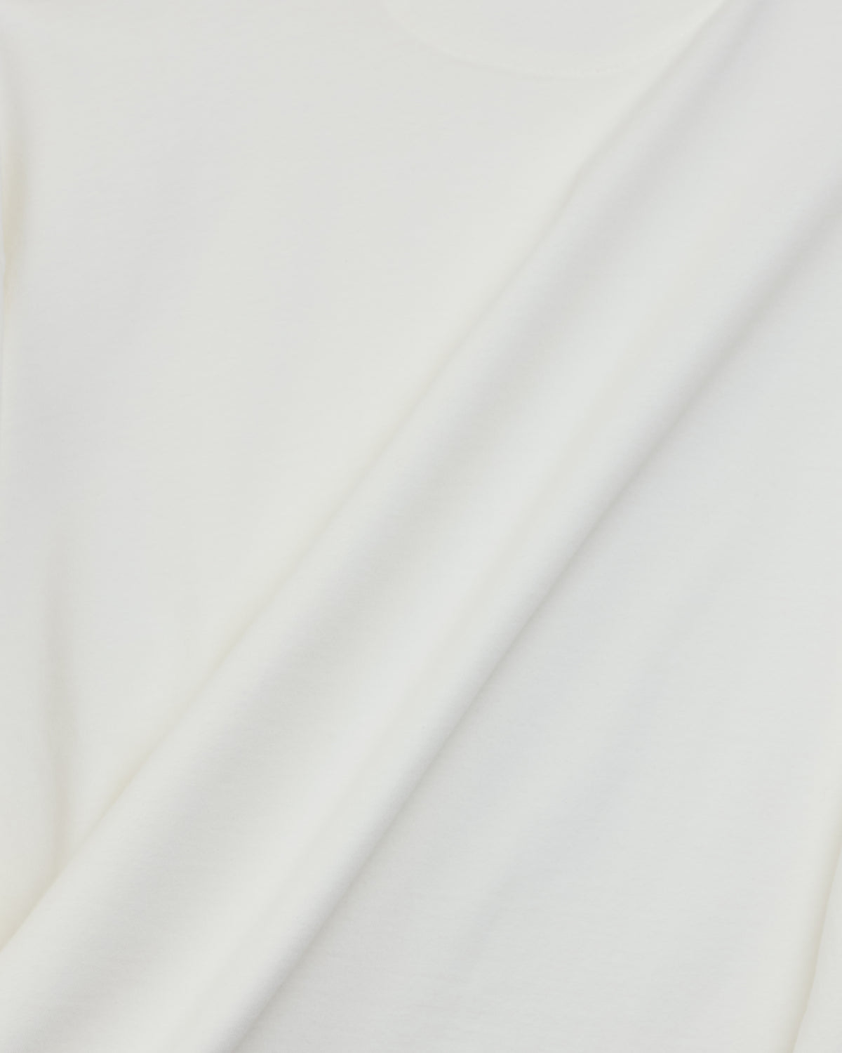 Colbo long sleeve T-shirt in off white cotton, fabric close-up