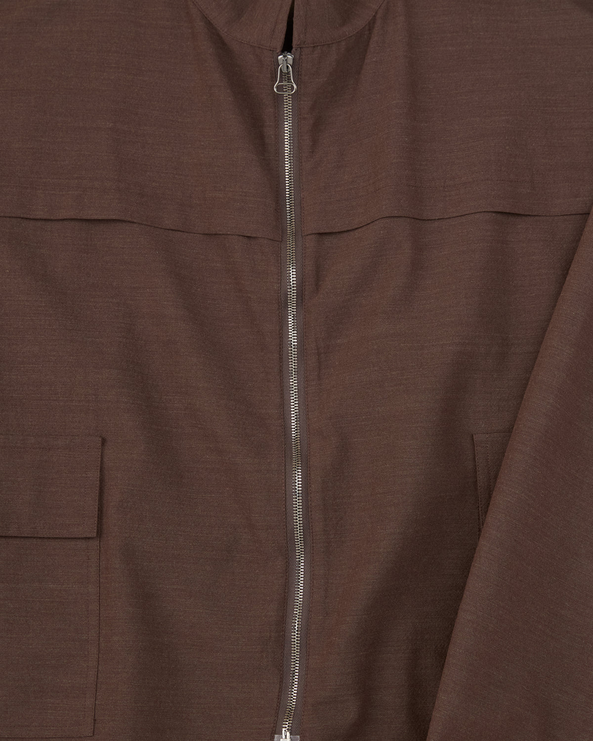 Colbo Track Jacket in brown, detail