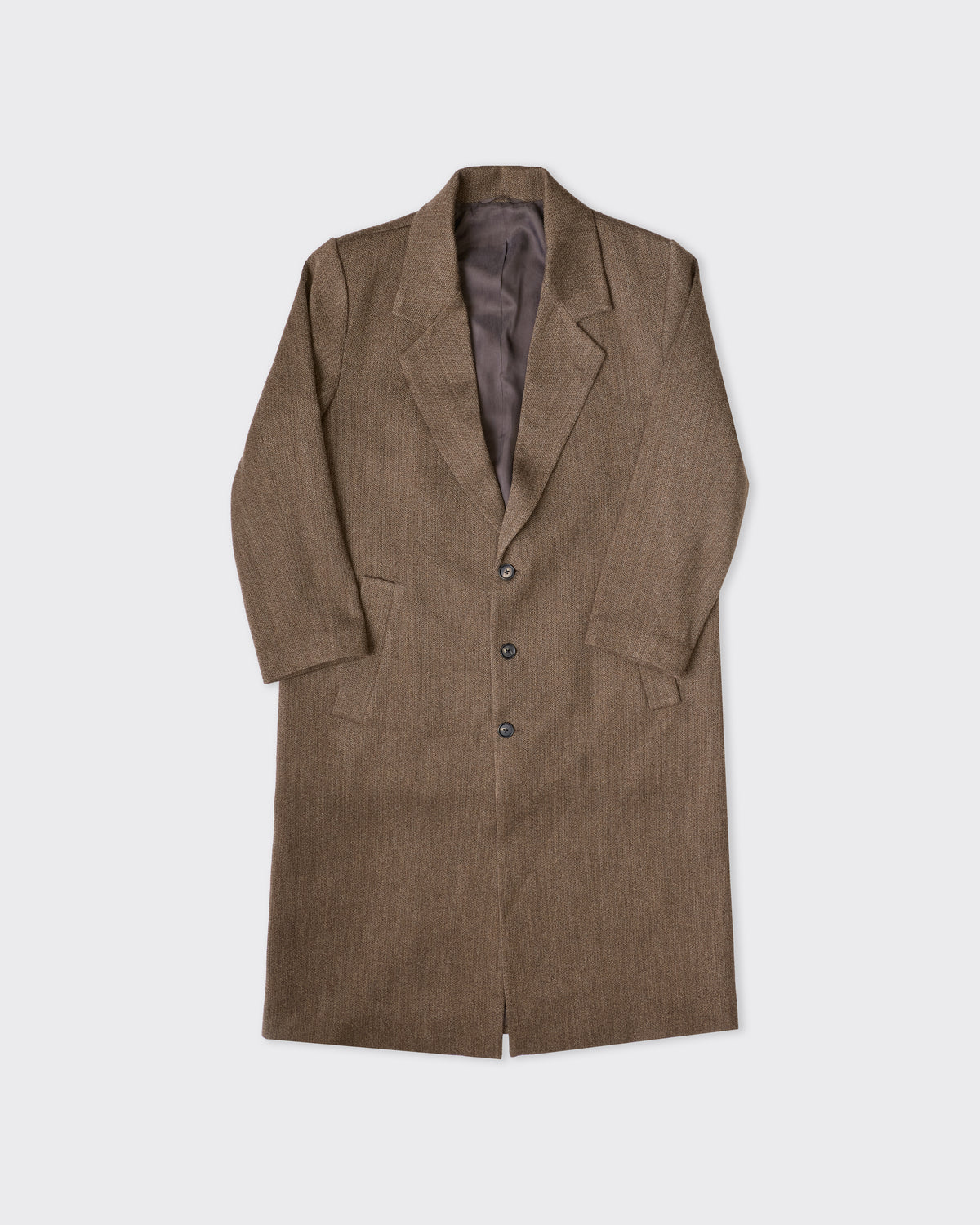 Colbo Suit Overcoat in double brown, front