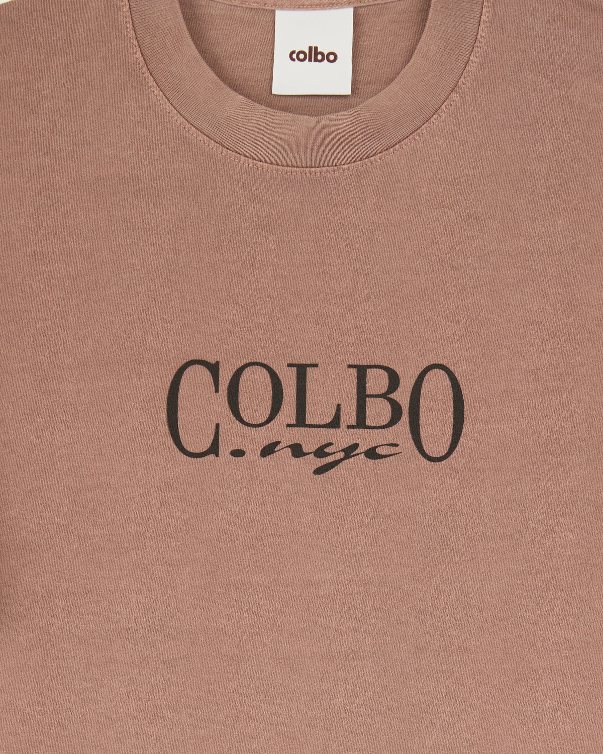 Colbo Sticker T in brown, print detail