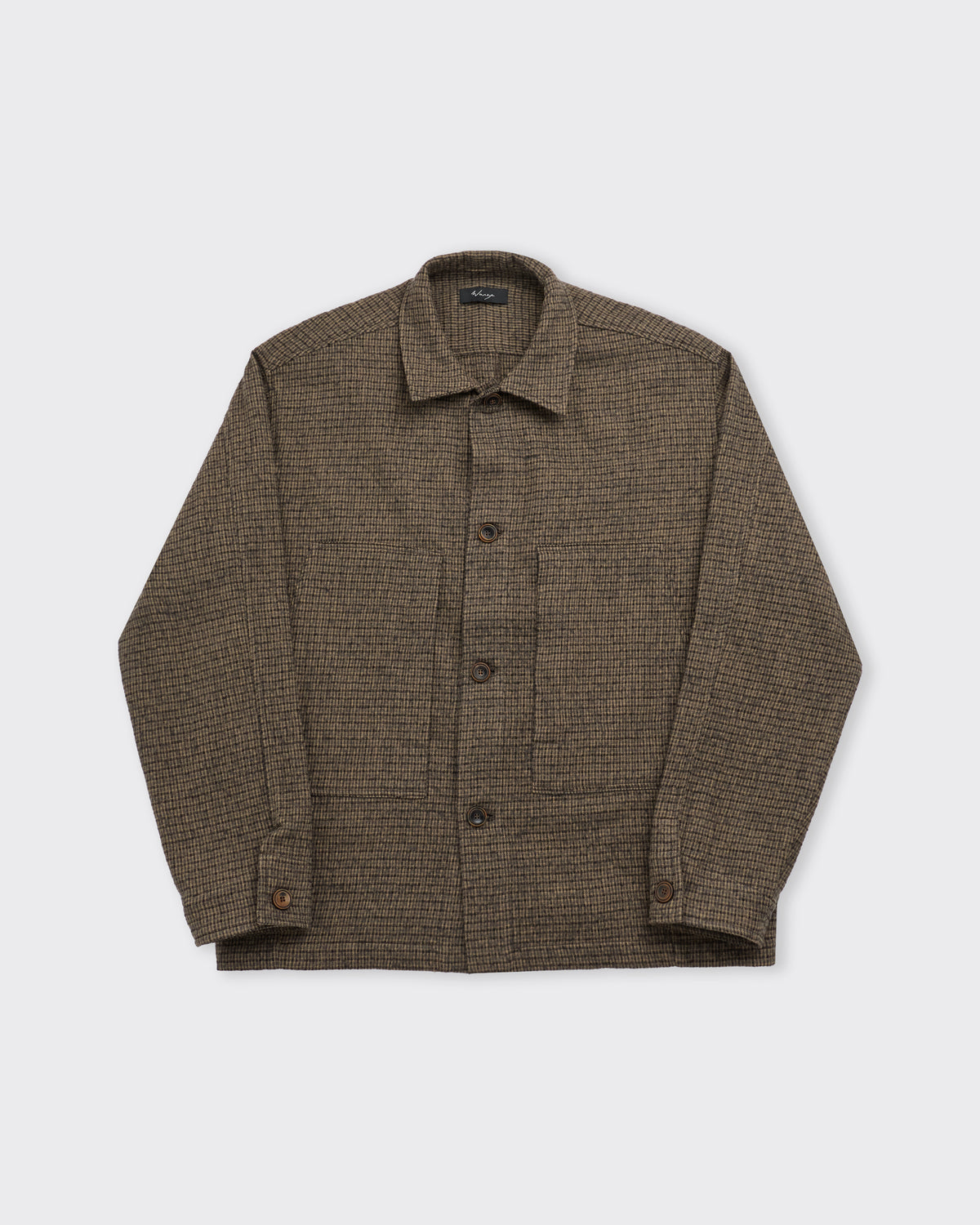 Wanze Chore Shirt in brushed cotton plaid, front