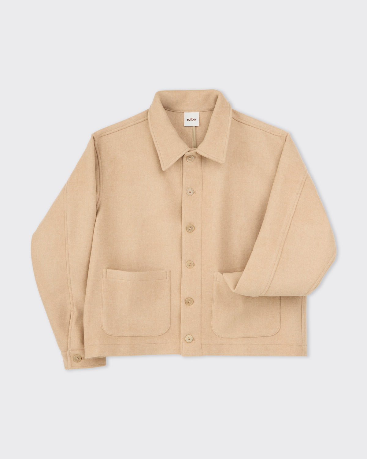 Colbo Steam Jacket in beige, front detail