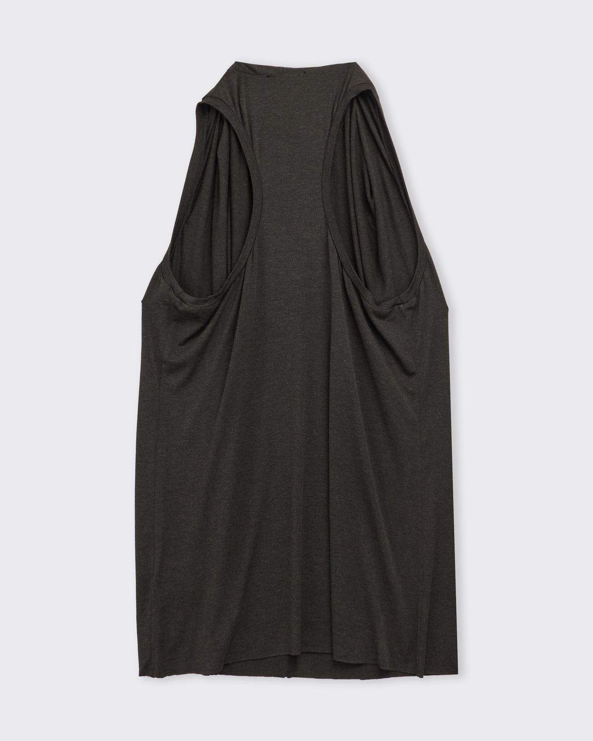 Wanze Scarf Jersey Tank in charcoal, back