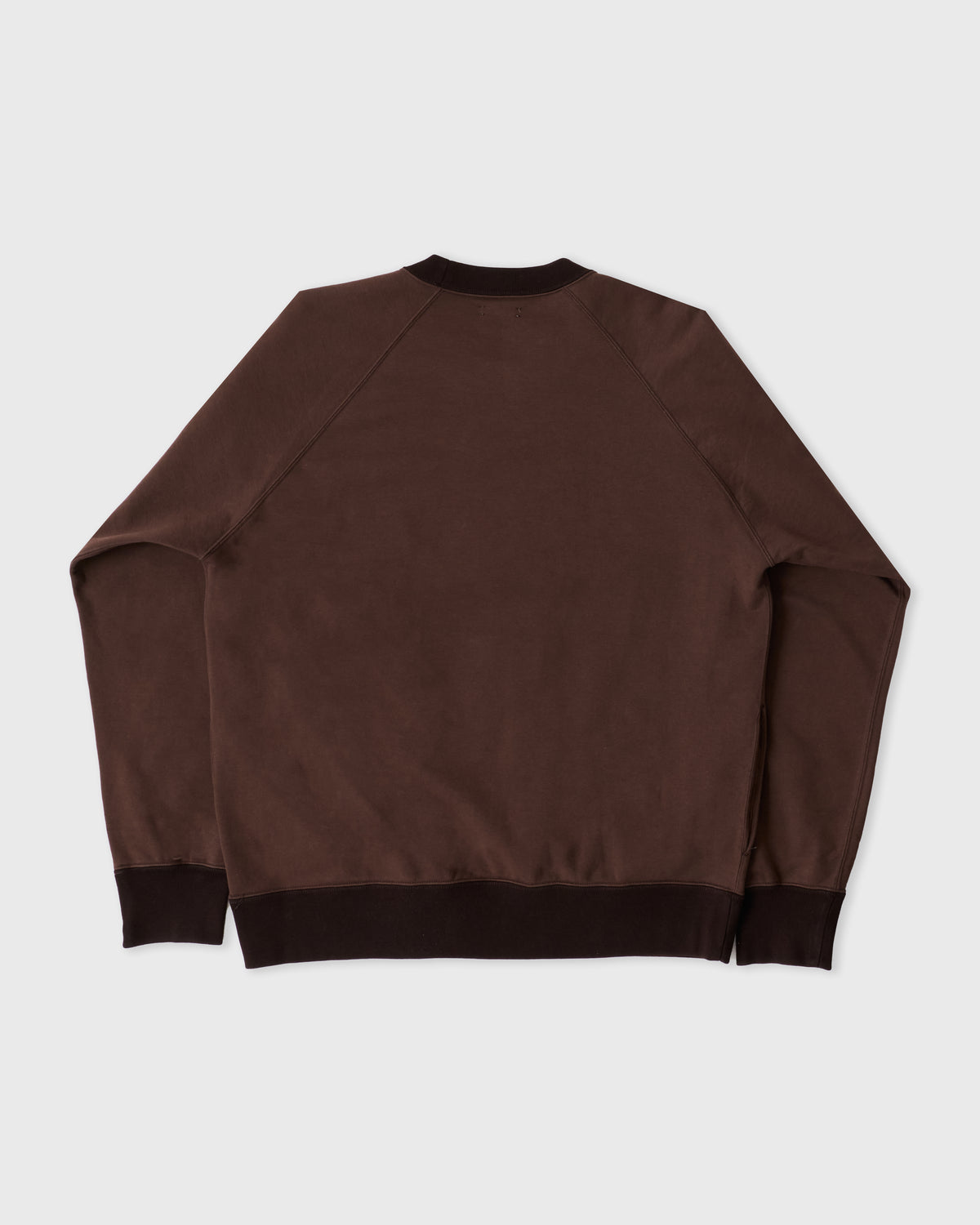 Kanemasa Phil Raglan Pullover in brown, back, flat lay