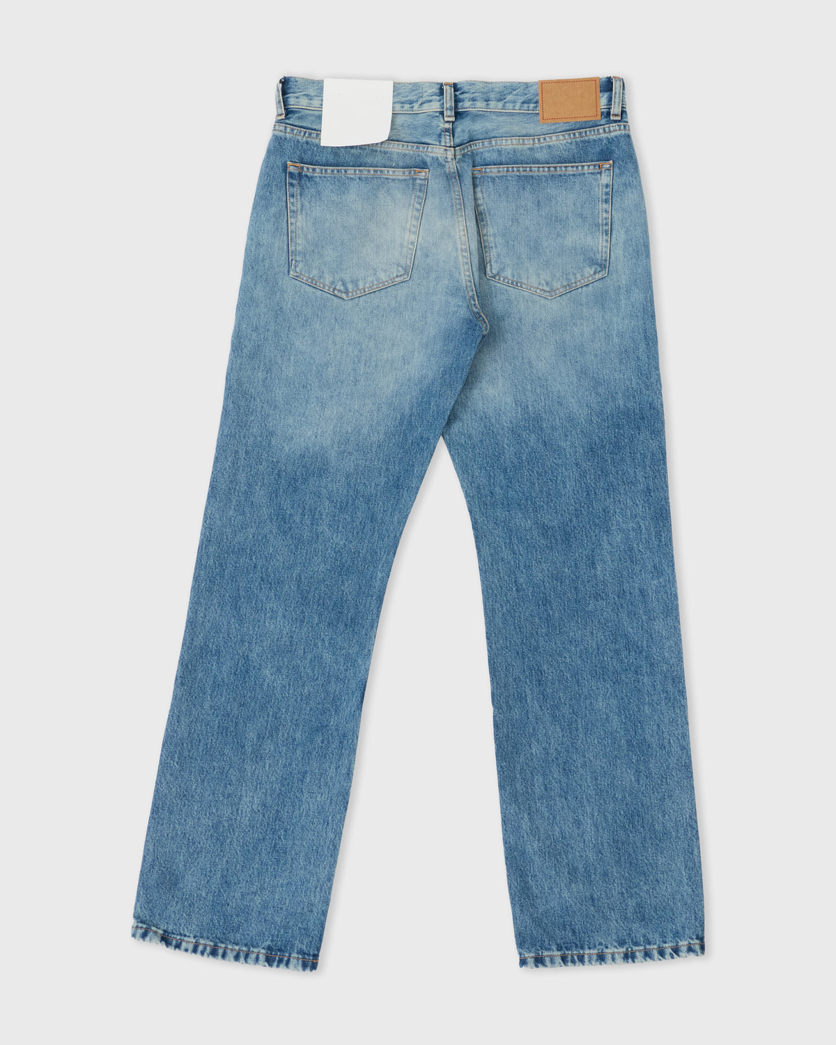 Jeanerica Arrow in light fresco denim, back, flat lay