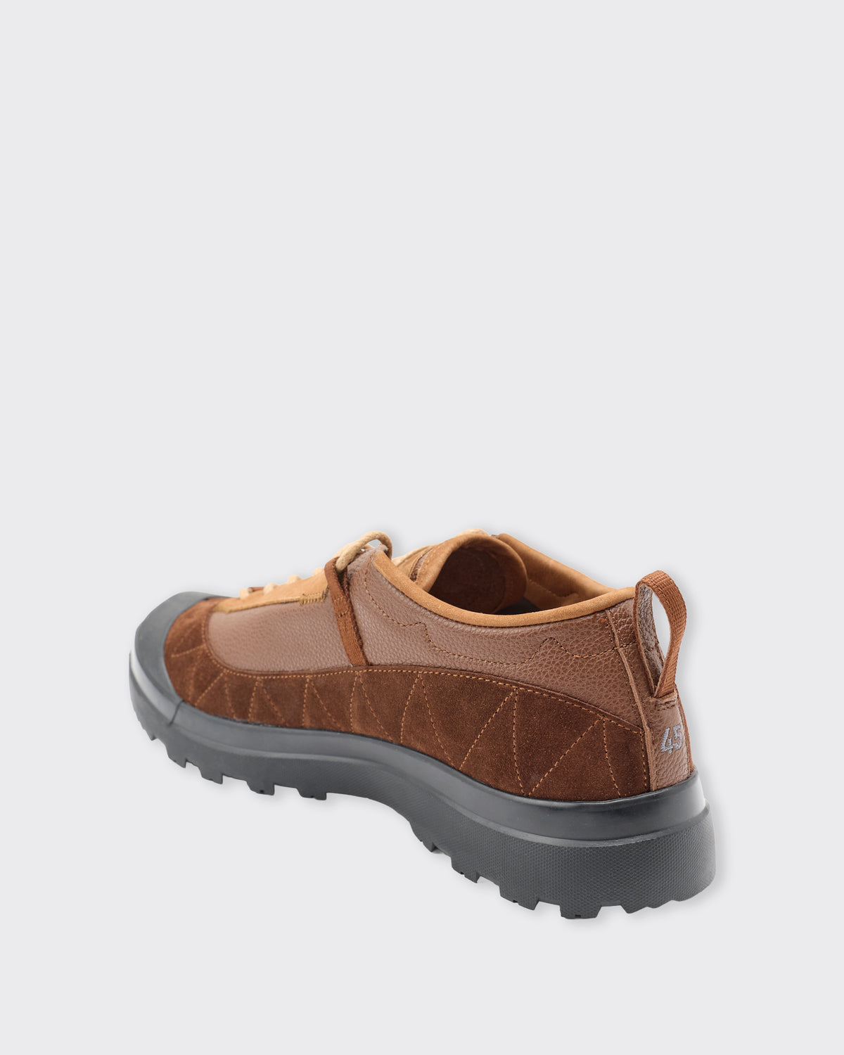 Ranra Kalt Nappa Leather Shoes in brown, side, from the heel