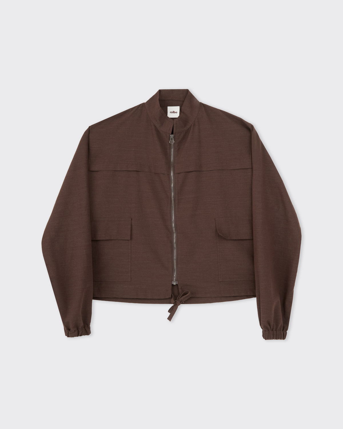 Colbo Track Jacket in brown, front