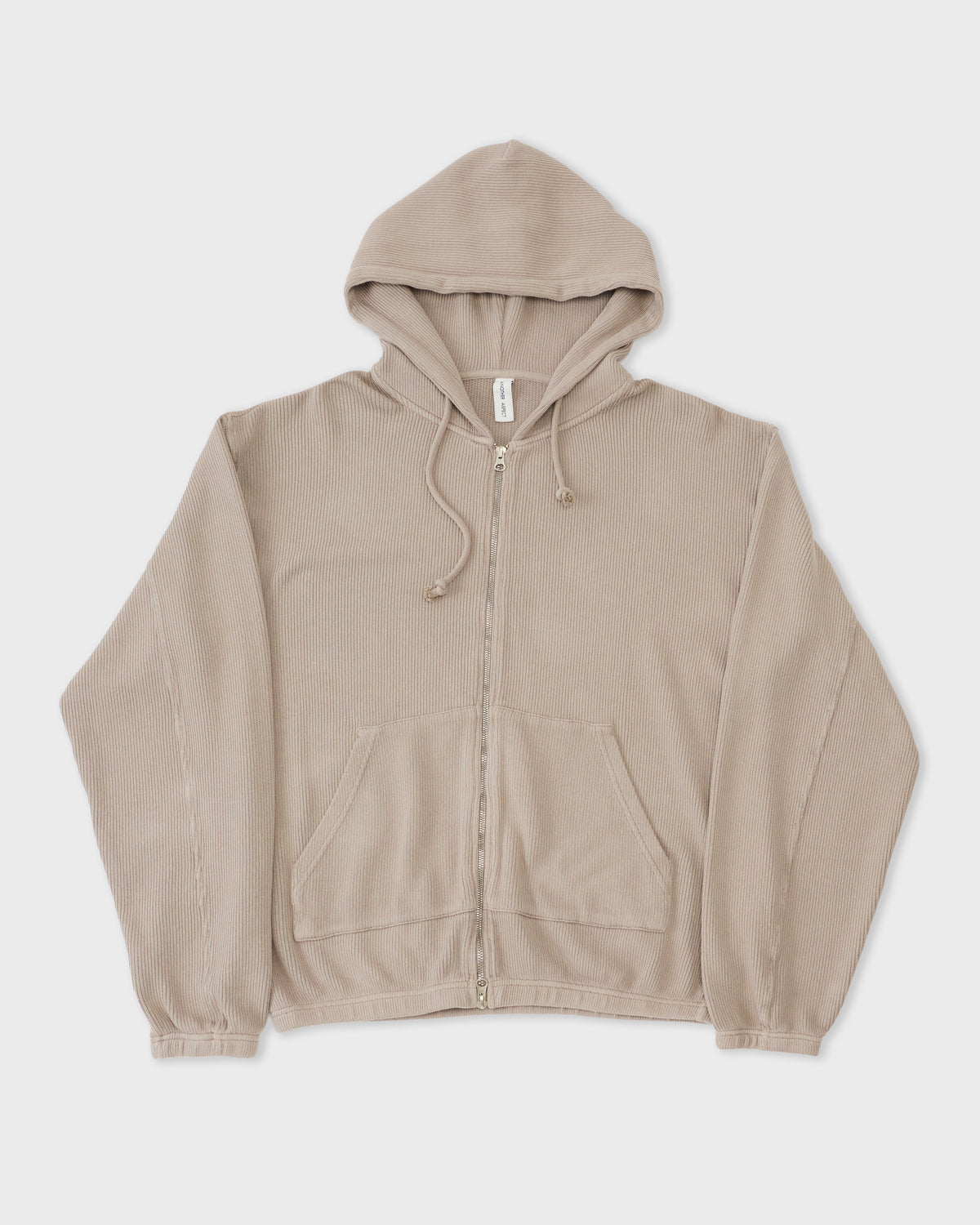 Another Aspect Zip Hoodie 1.0 in khaki, front