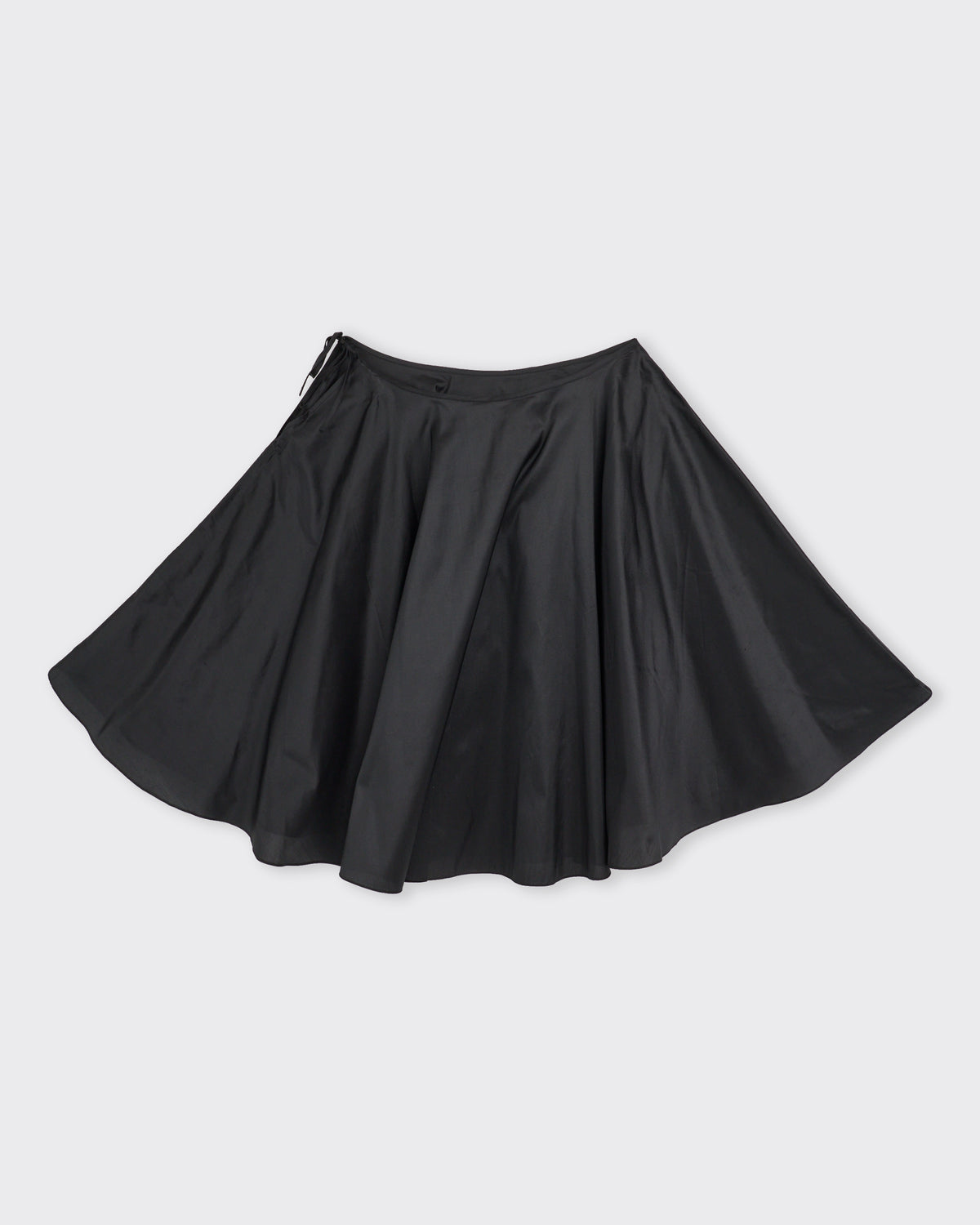 Cawley Silk Dupion Ballet Skirt in black, front