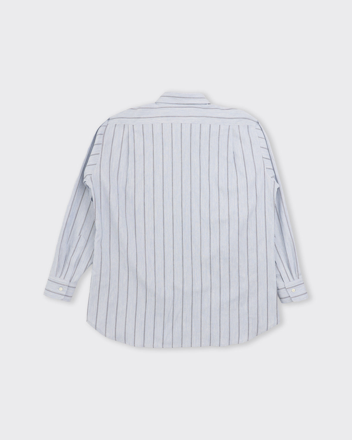 Csillag Stripe Shirt in woodgrain blue, back