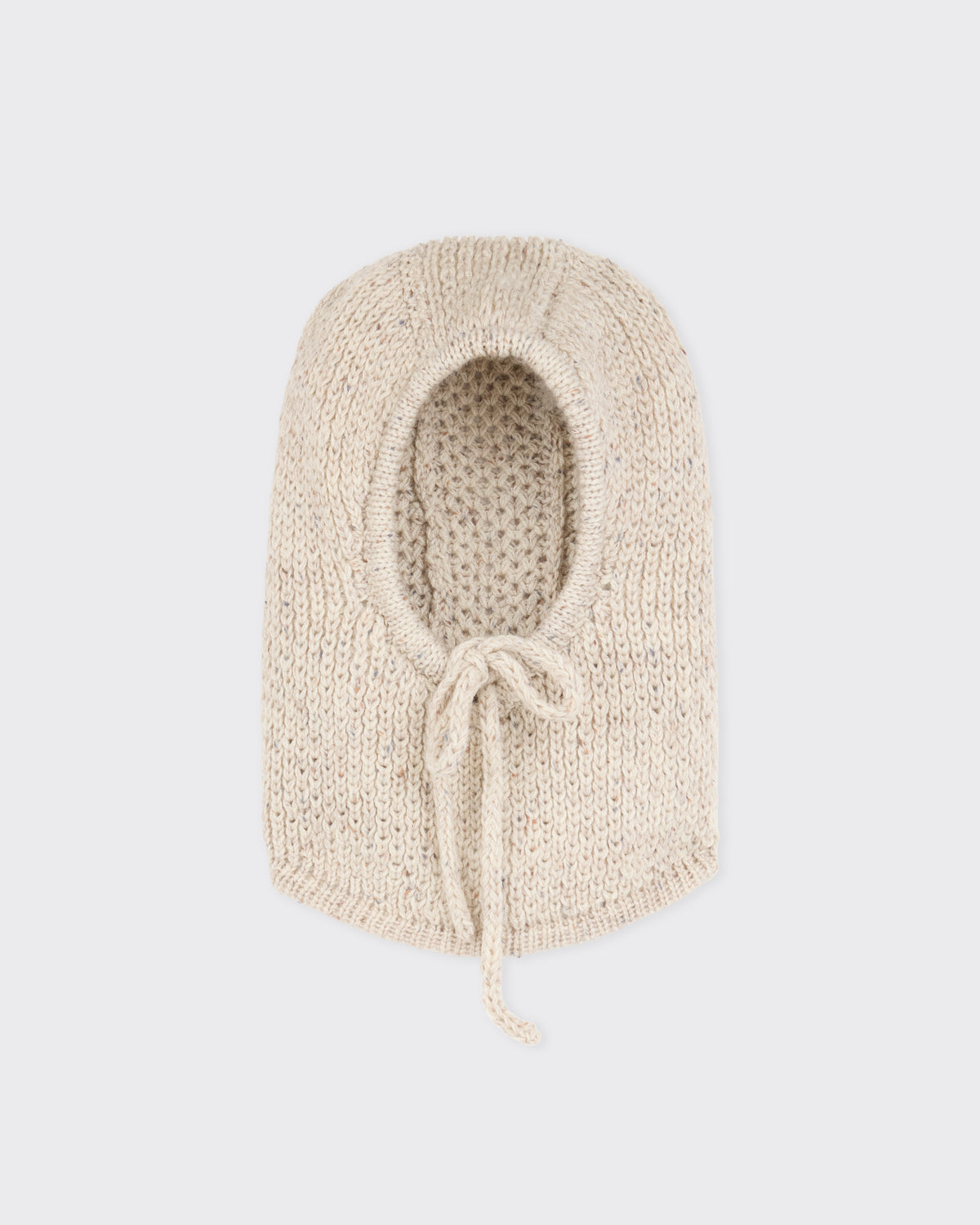 Polyploid Balaclava Hat in off white, front