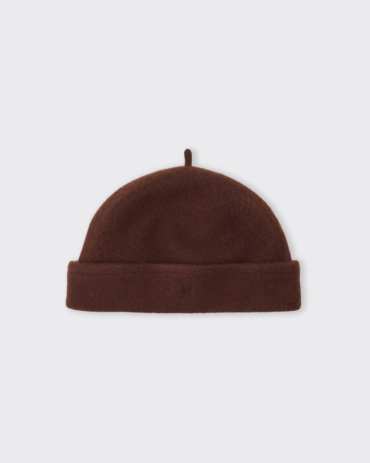 Ranra Serac Felted Wool Hat in black coffee, side