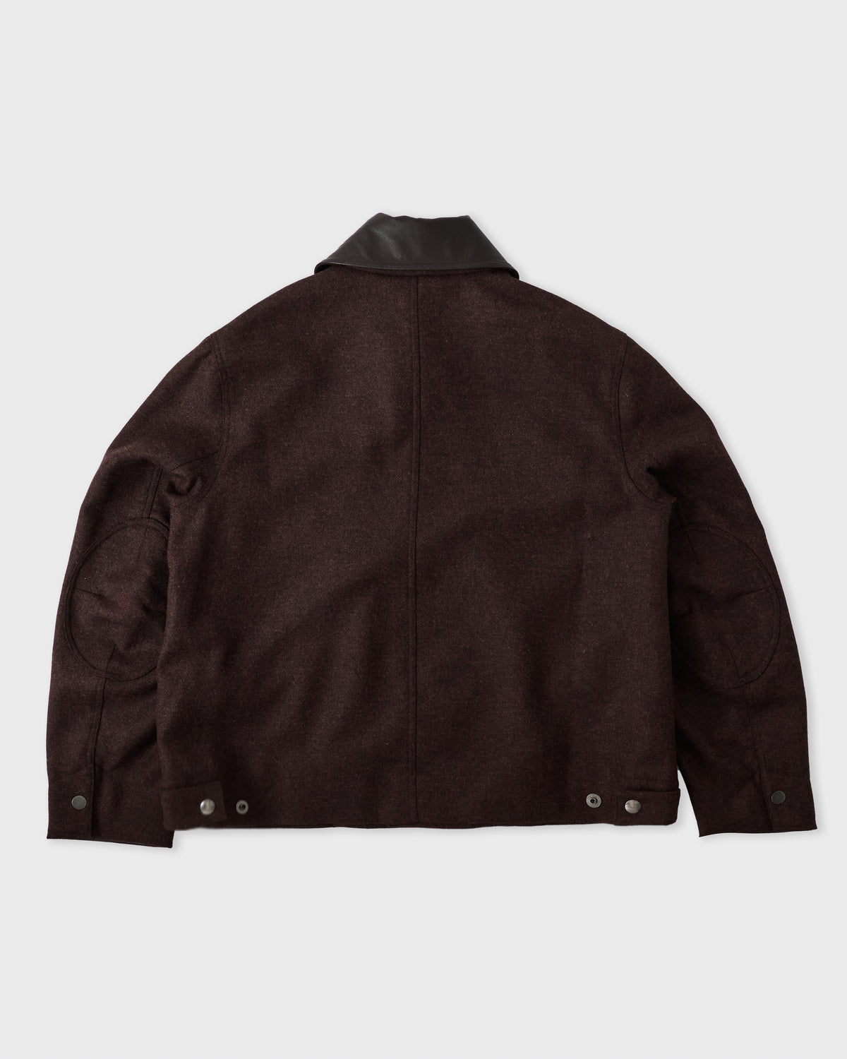 Sage Nation Painter Jacket in mocha brown, back, flat lay
