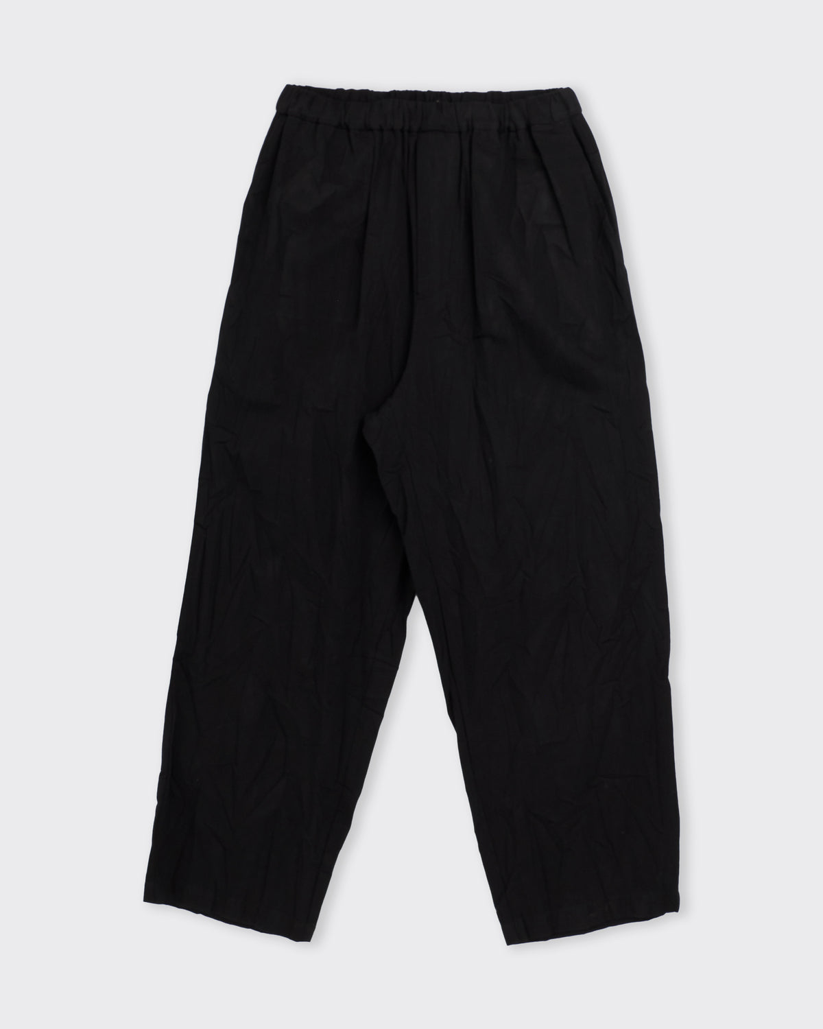 Yoko Sakamoto Wide Easy Pants in black, front