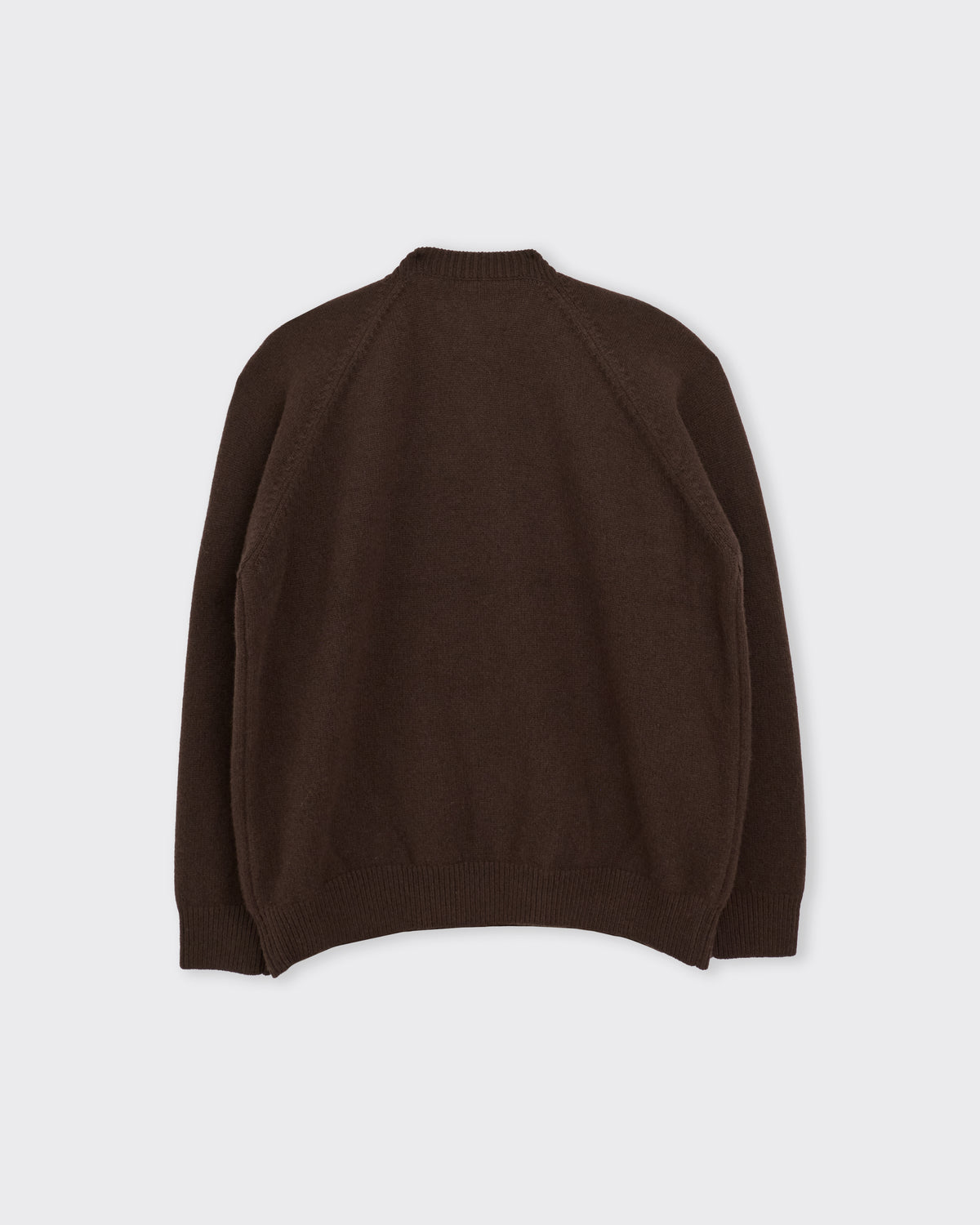 Yoko Sakamoto Raglan Crew Neck Knit in brown, back