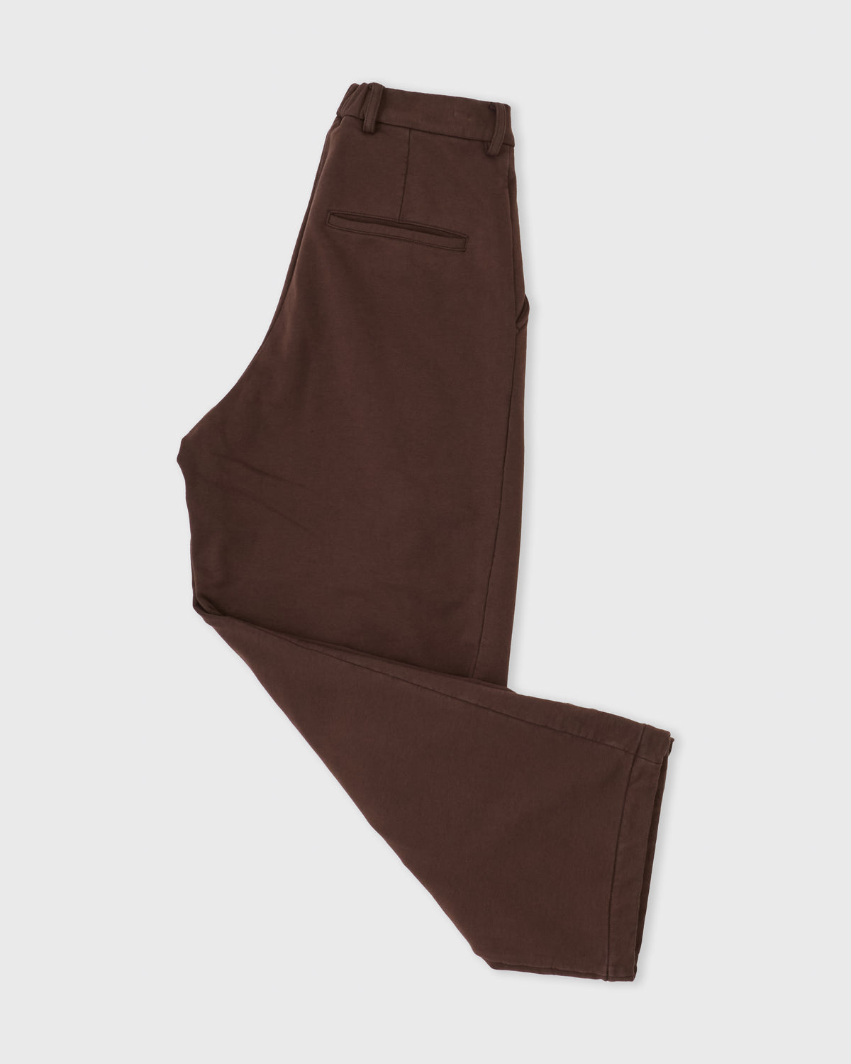Kanemasa Phil Trousers in brown, side, folded flat lay