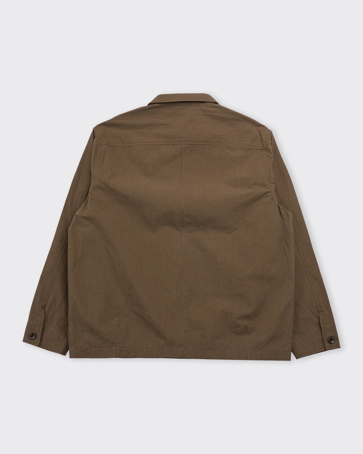 Wanze Chore Shirt in cotton poplin micro houndstooth, back