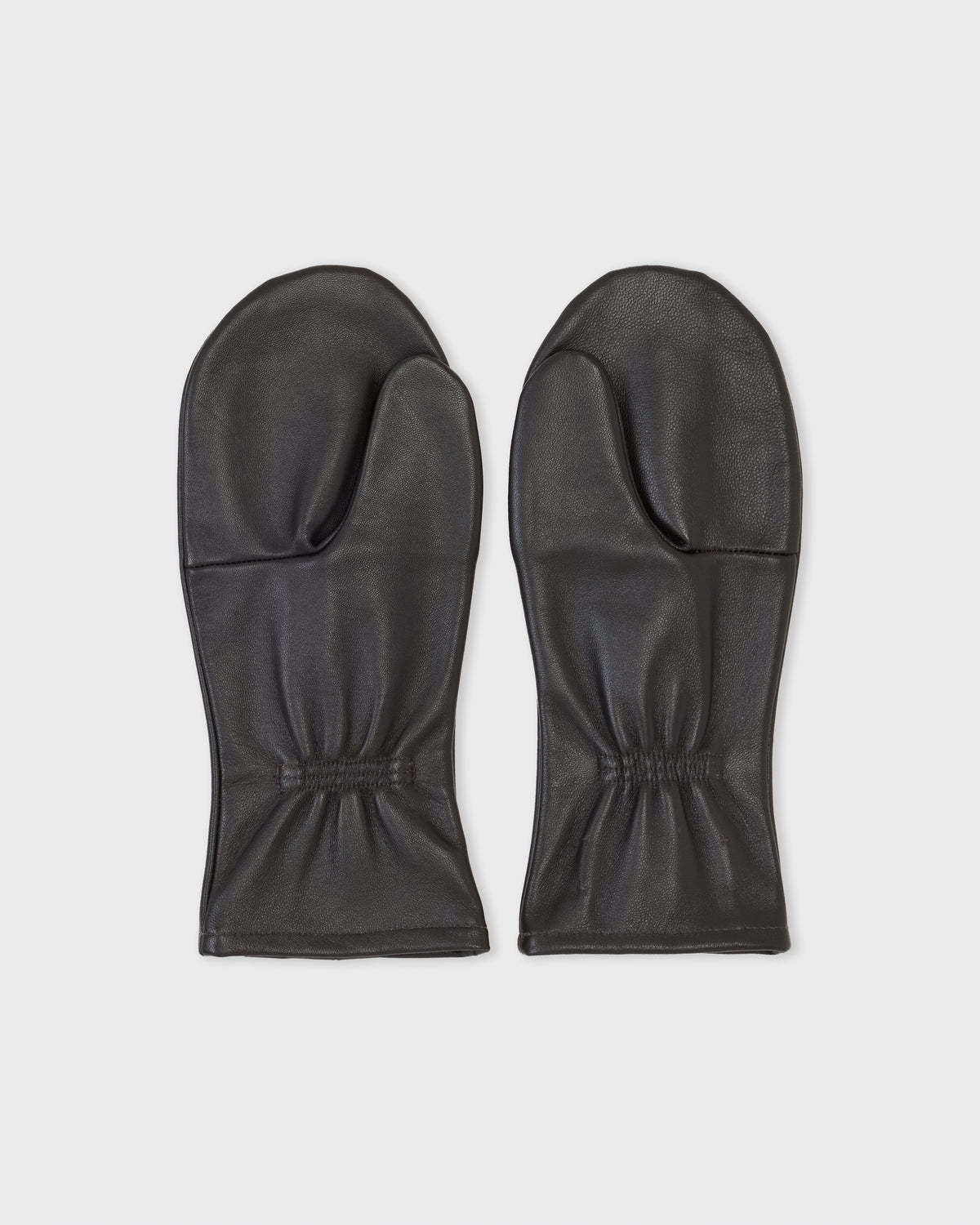 sage nation aw26 leather box pleat mitten dark brown