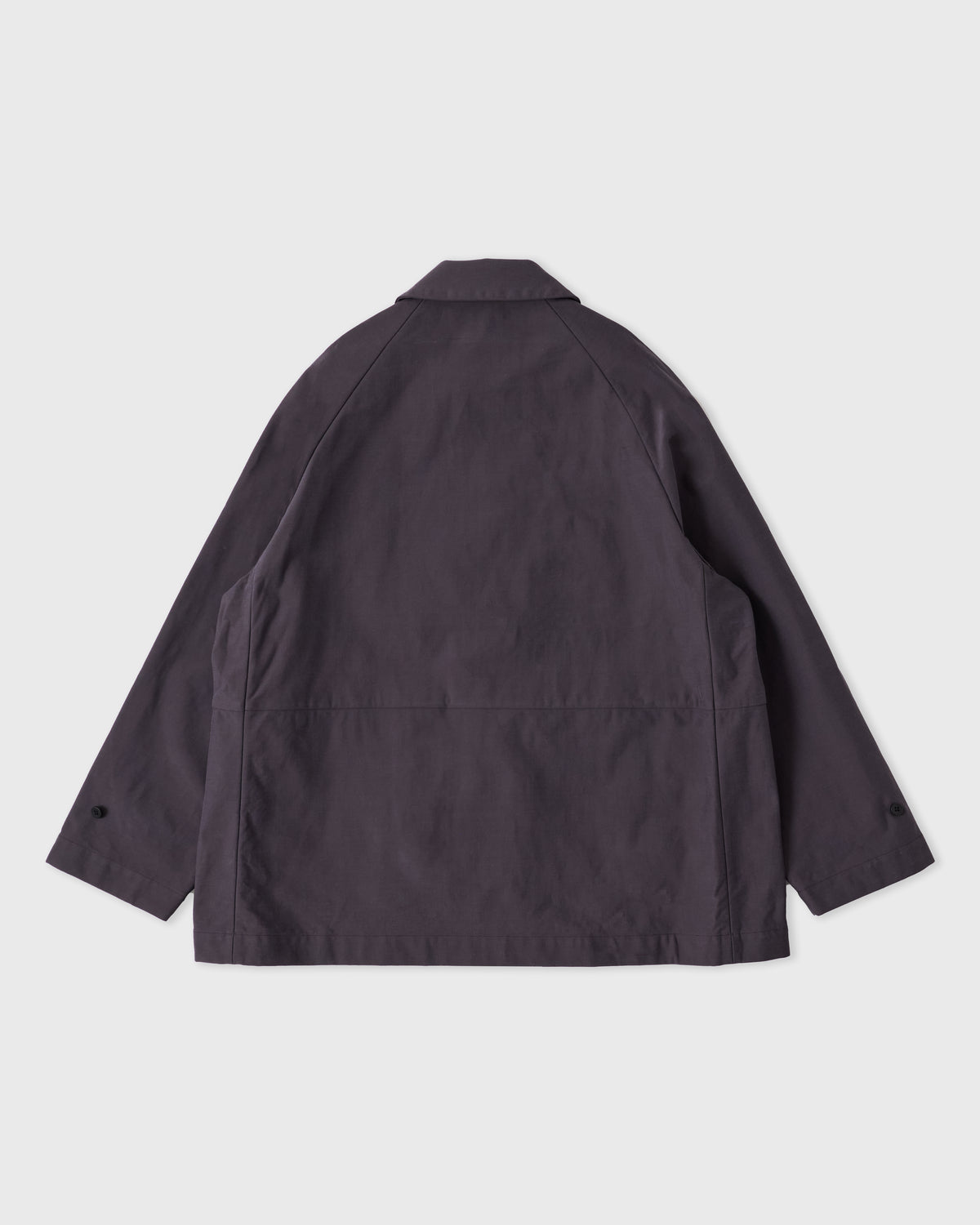 Kanemasa Phil ECONYL Half Coat in charcoal, back, flat lay