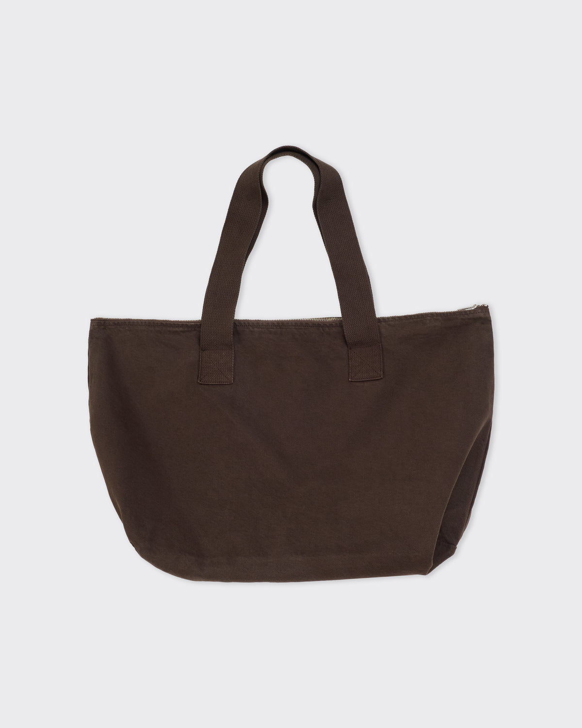 Colbo Zip Tote Bag in soil brown cotton, front