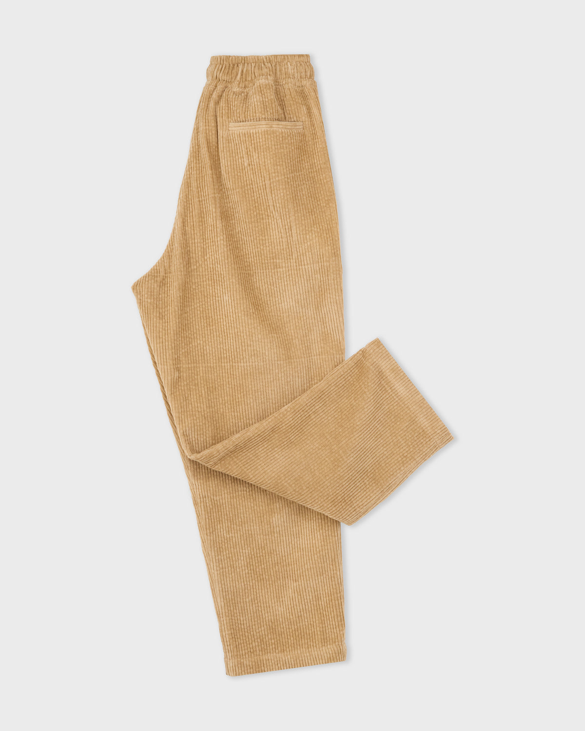 Colbo Draw Pants in beige washed corduroy, back detail