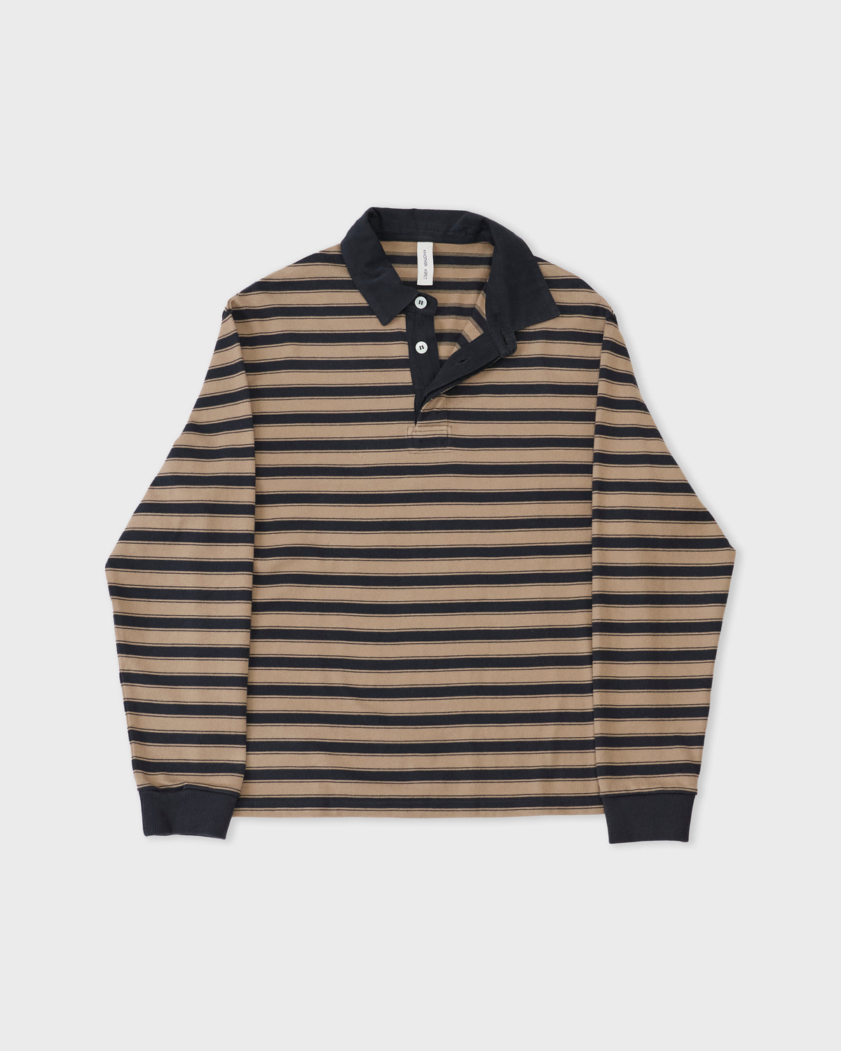 Another Aspect Rugby Polo 1.0 in grey/brown, back