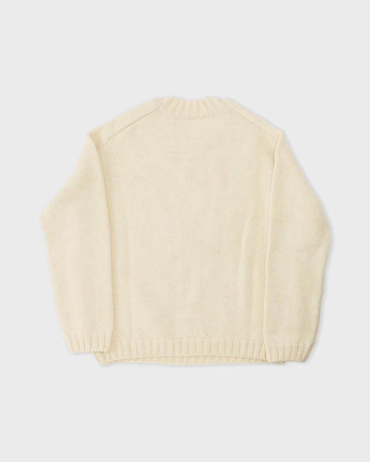 Cawley Brushed British Wool Horse Jumper in natural/autumn, detail