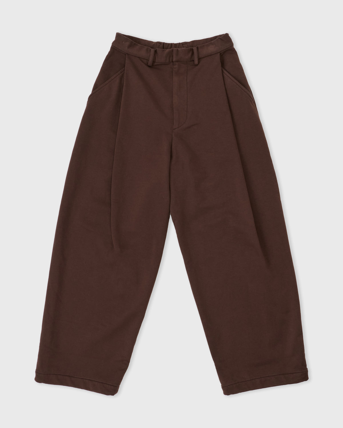Kanemasa Phil Trousers in brown, front, flat lay