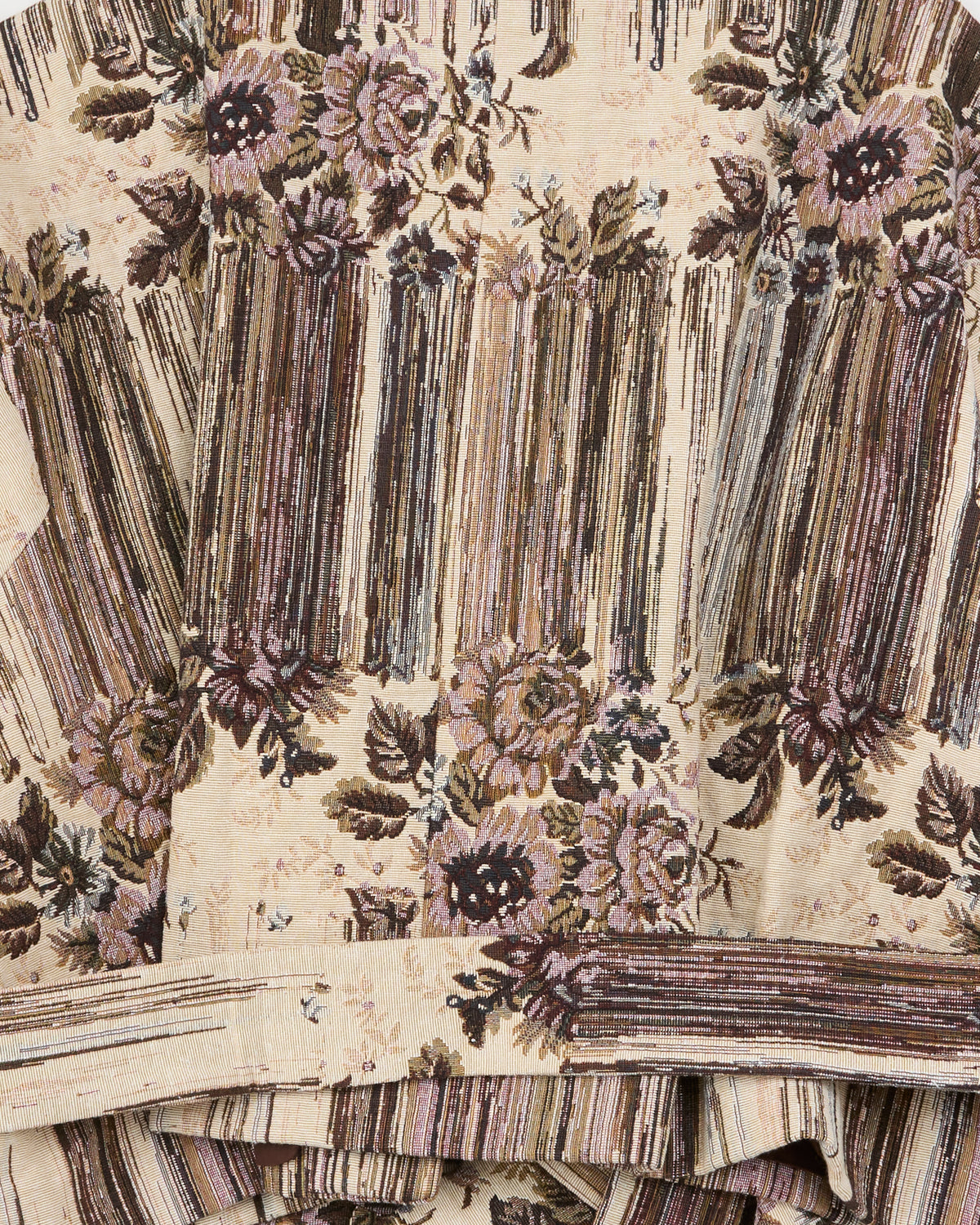 Colbo Omi Jacket in melting florals, front detail