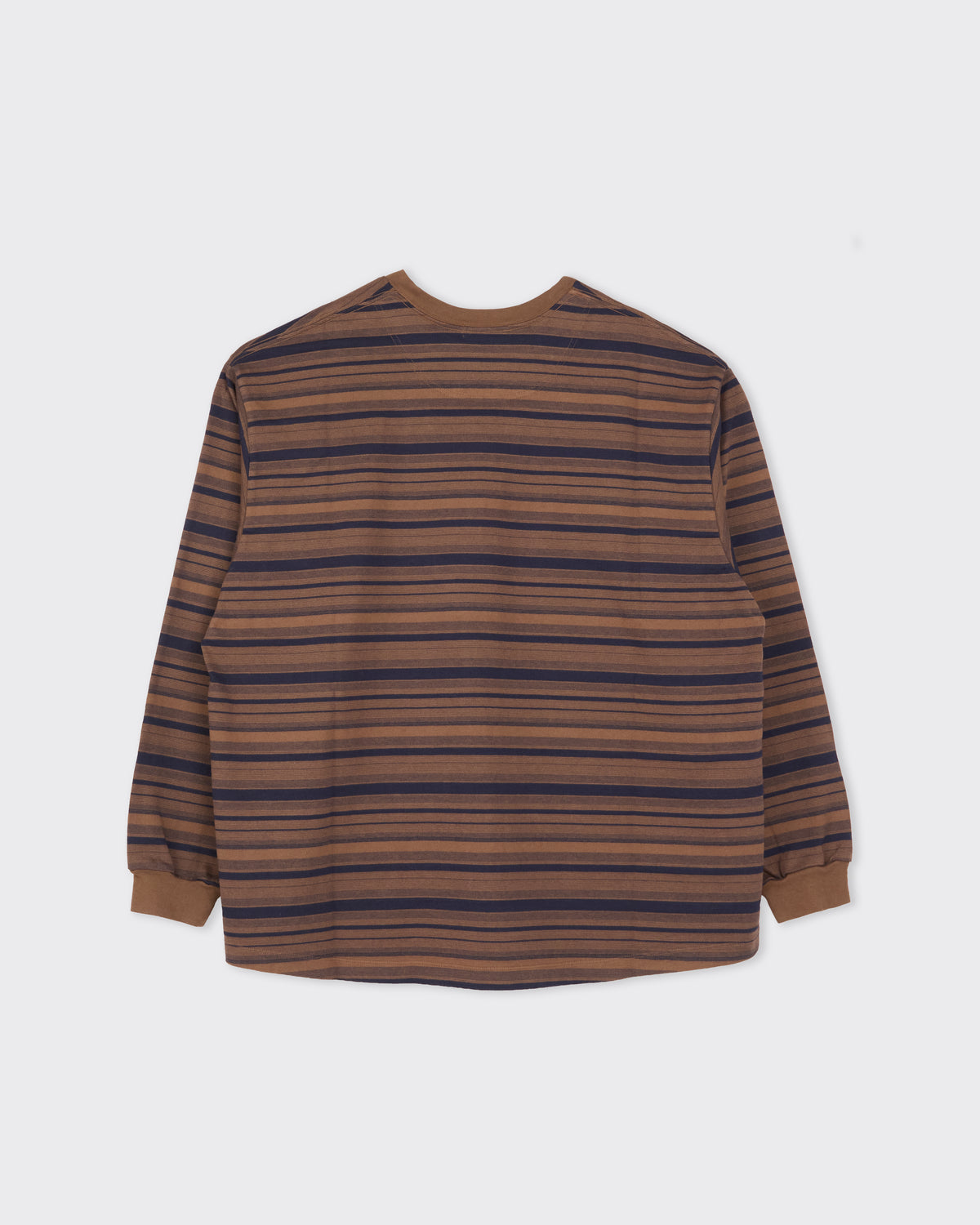 Polyploid Oversize Longsleeve Pullover in navy / brown, back