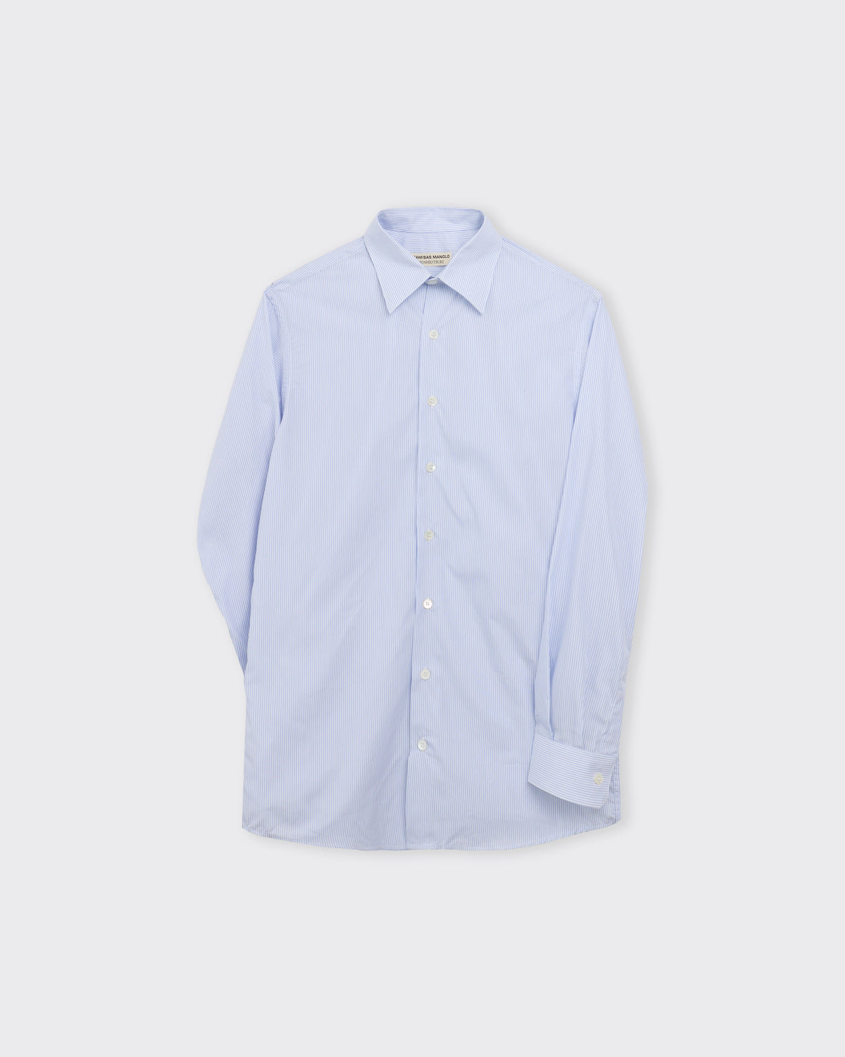 Camisas Manolo x Soshi Otsuki Stripe Shirt in blue, three-quarter view